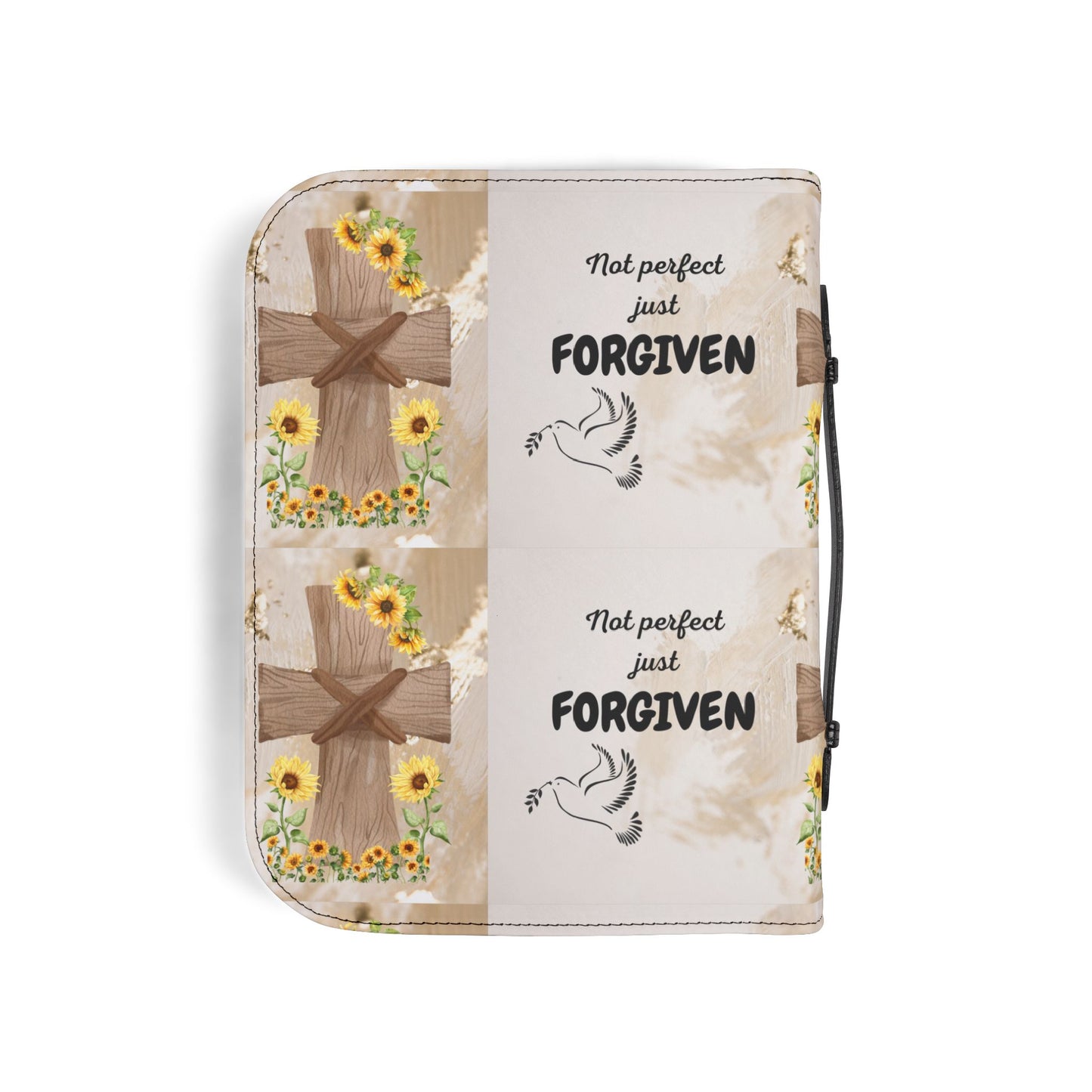 Bible Cover with Inspirational Design, Perfect for Gifts, Church, Journaling, Prayer, and Daily Use, Not Perfect Just Forgiven