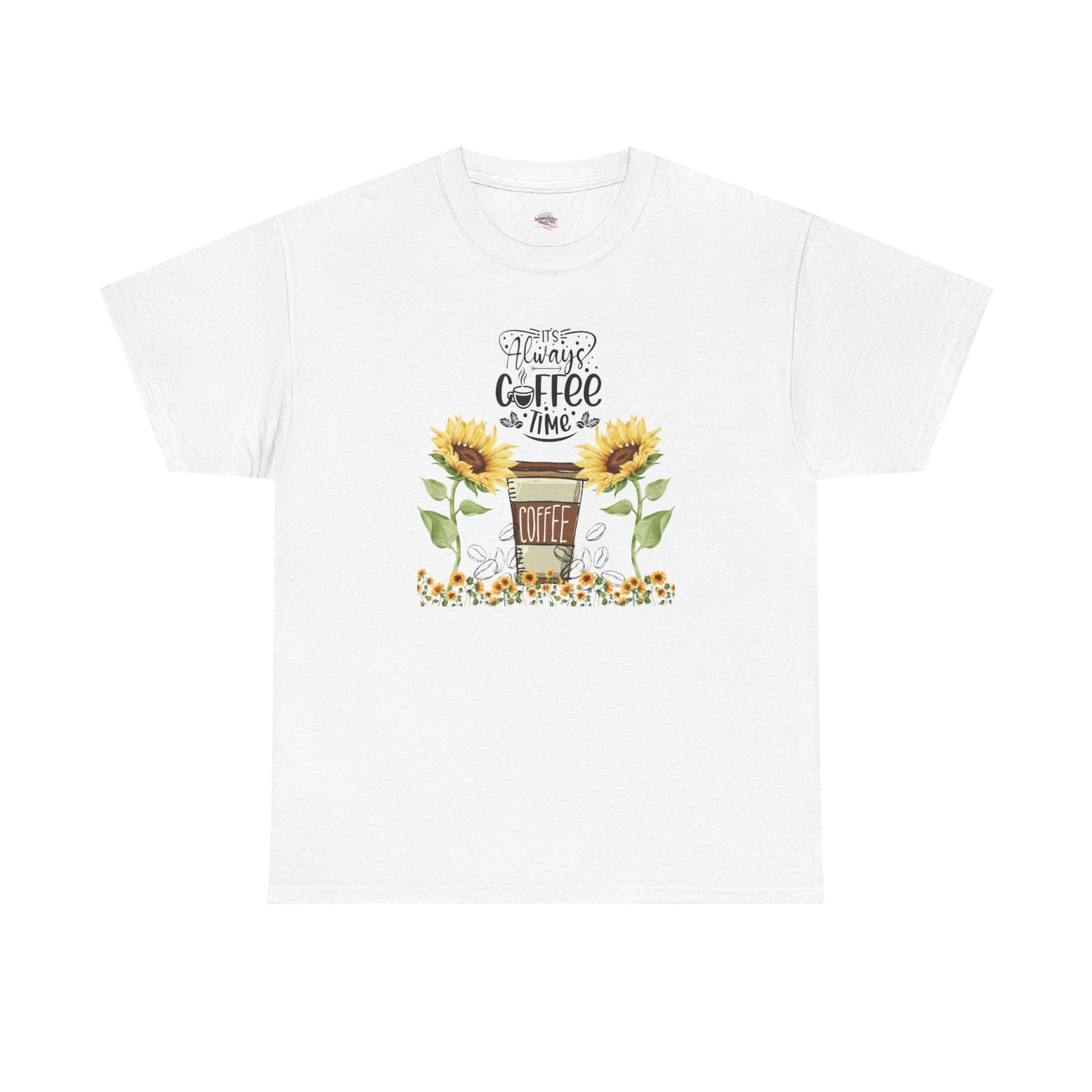 Sunflower Coffee Unisex Heavy Cotton Tee - Perfect for Coffee Lovers
