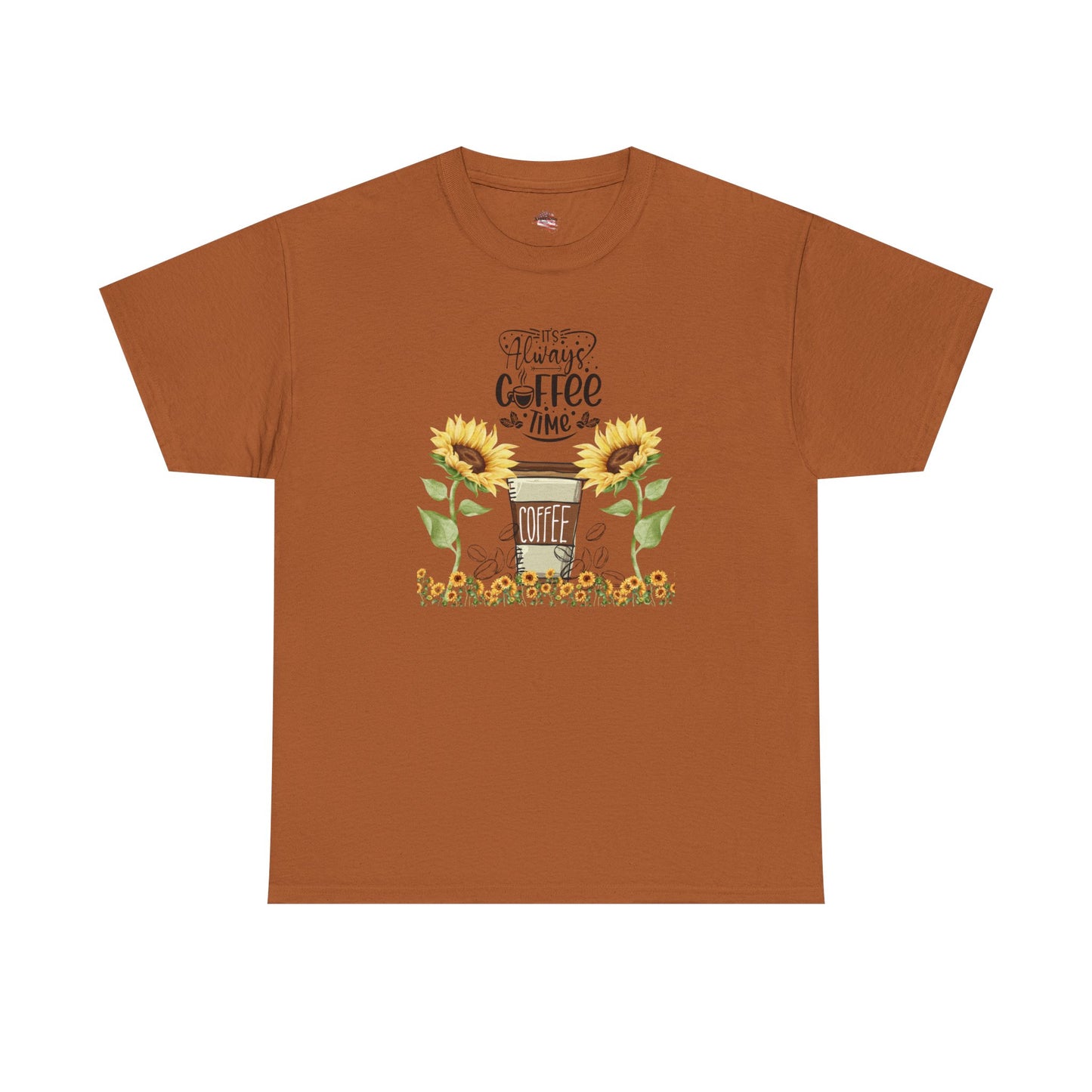 Sunflower Coffee Unisex Heavy Cotton Tee - Perfect for Coffee Lovers