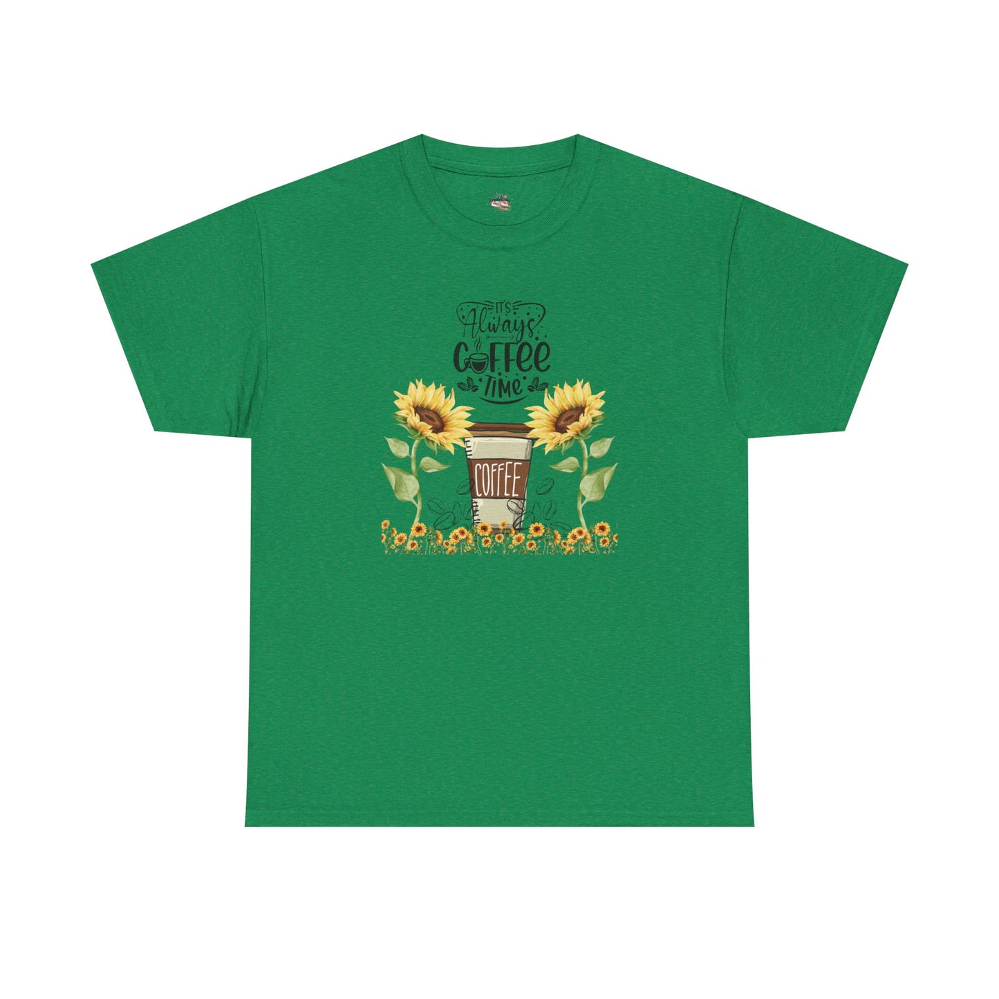 Sunflower Coffee Unisex Heavy Cotton Tee - Perfect for Coffee Lovers