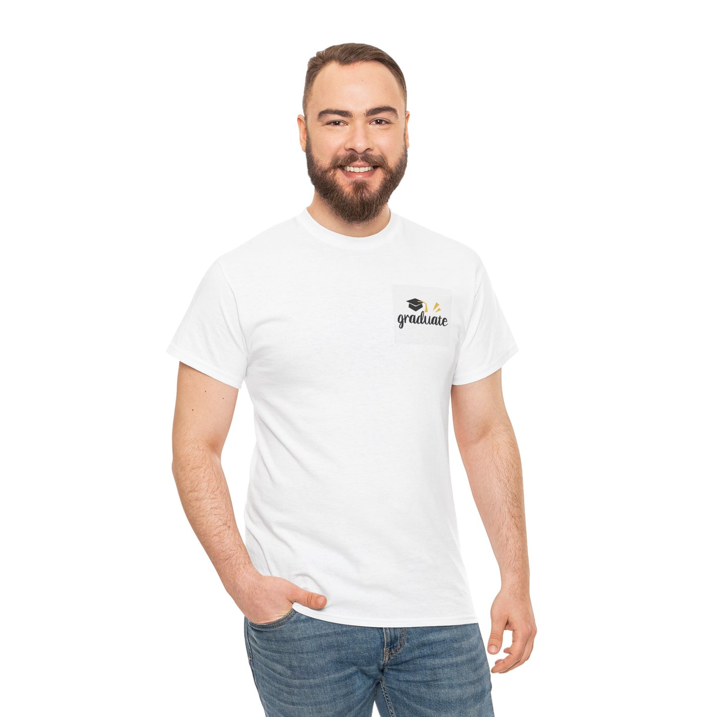 2025 Graduate Heavy Cotton Tee - Happy Graduation Design