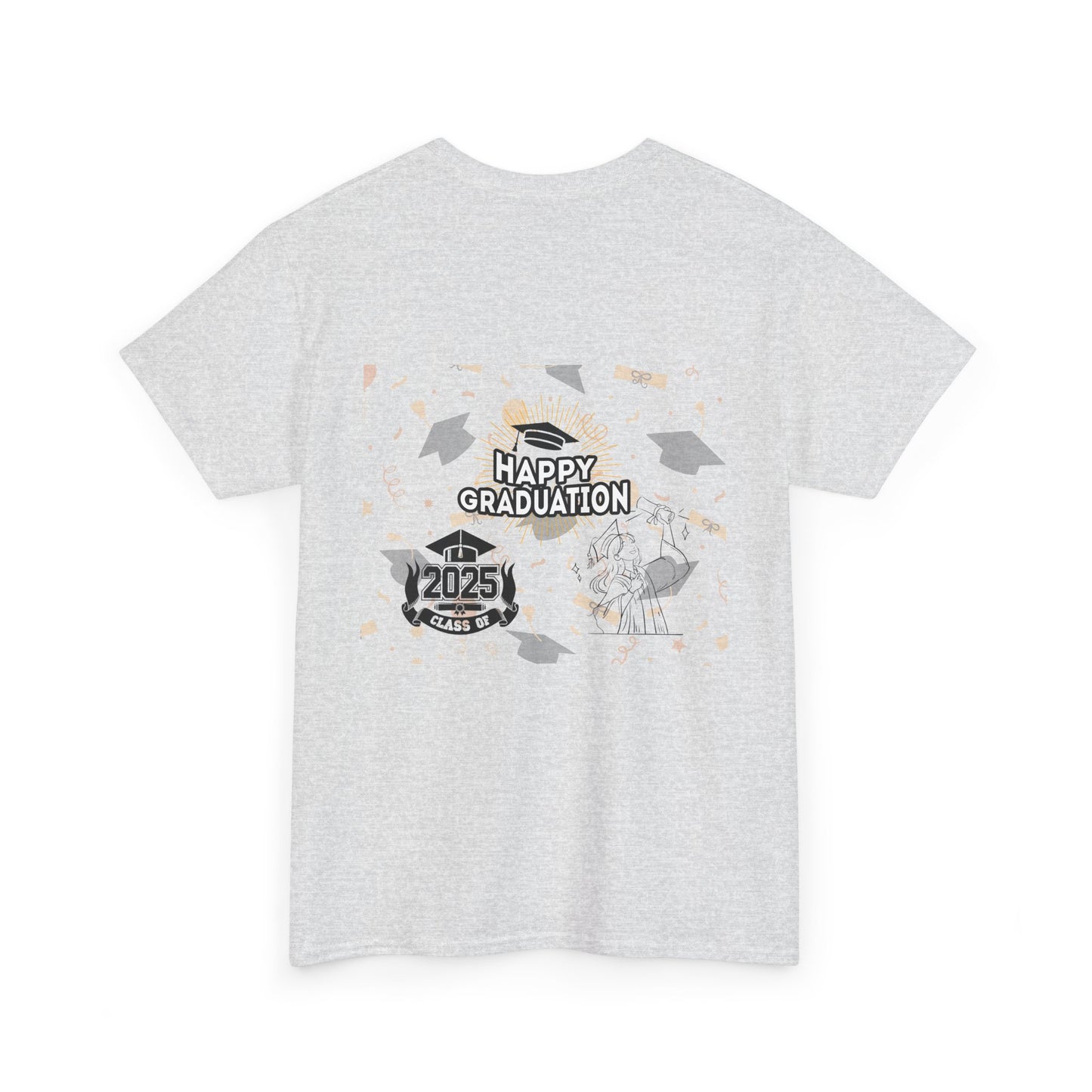 2025 Graduate Heavy Cotton Tee - Happy Graduation Design