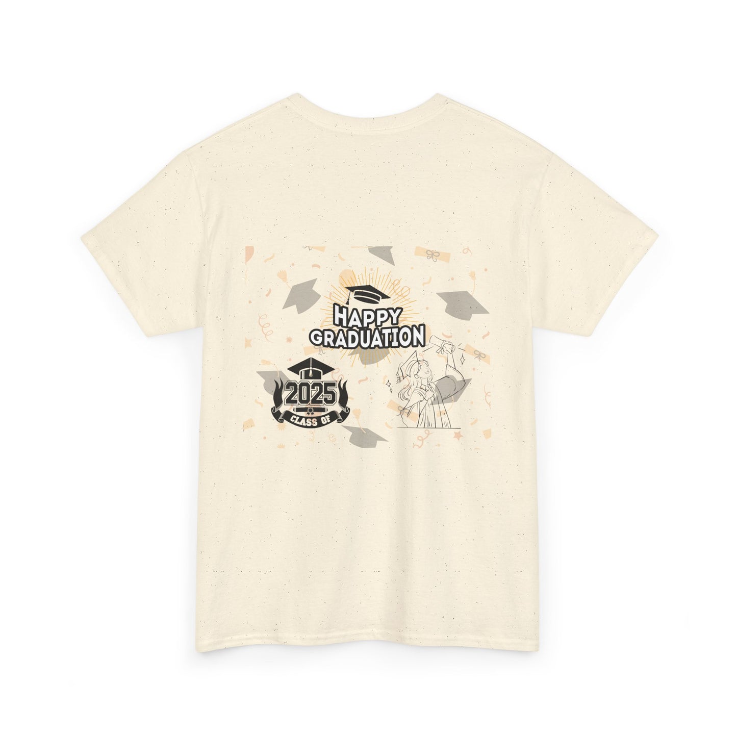 2025 Graduate Heavy Cotton Tee - Happy Graduation Design