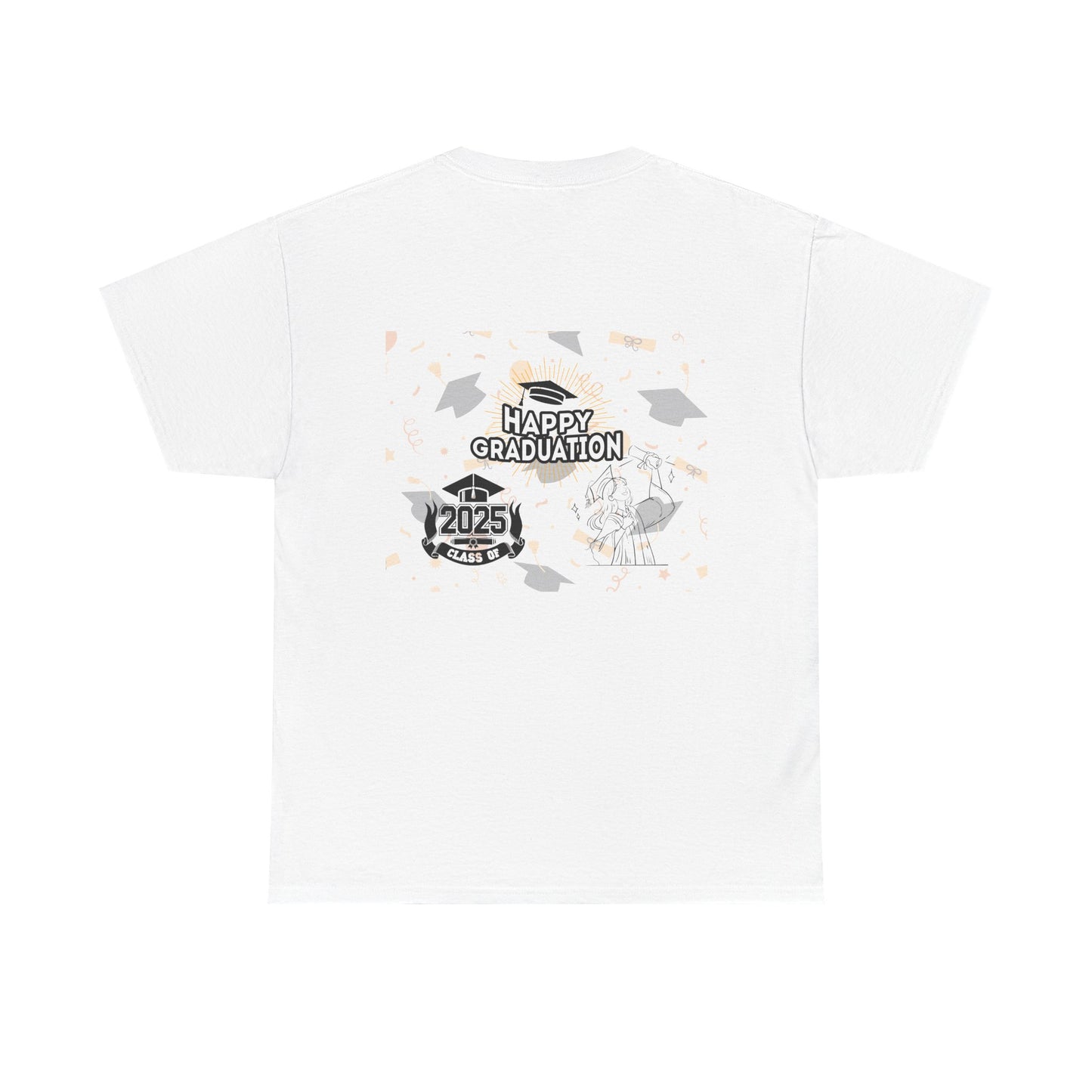 2025 Graduate Heavy Cotton Tee - Happy Graduation Design