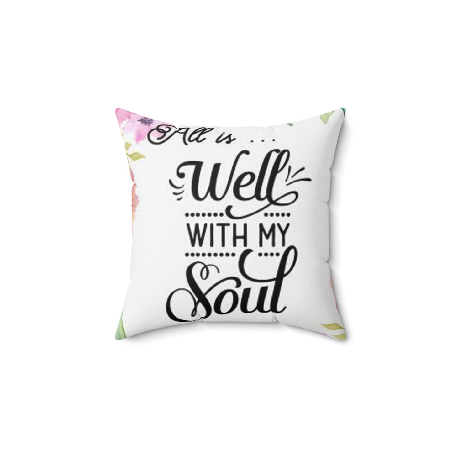 All is Well Decorative Pillow - Floral Comfort for Home Decor