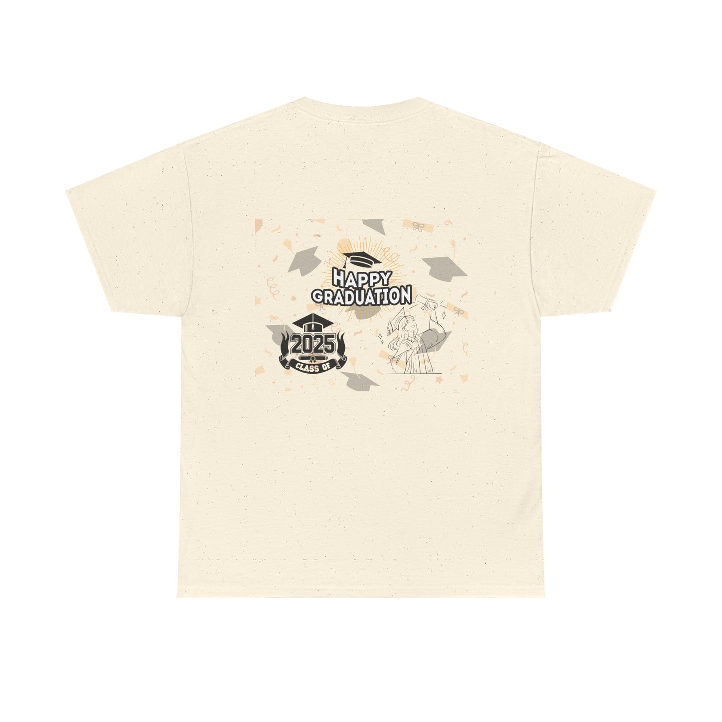 2025 Graduate Heavy Cotton Tee - Happy Graduation Design