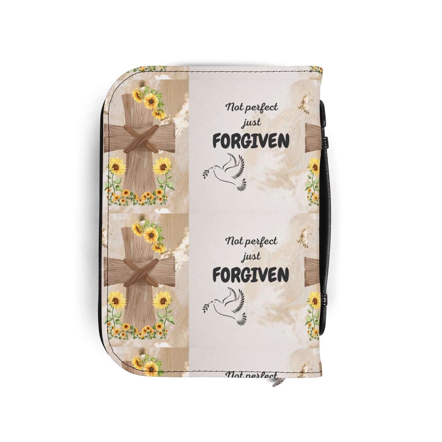 Bible Cover with Inspirational Design, Perfect for Gifts, Church, Journaling, Prayer, and Daily Use, Not Perfect Just Forgiven
