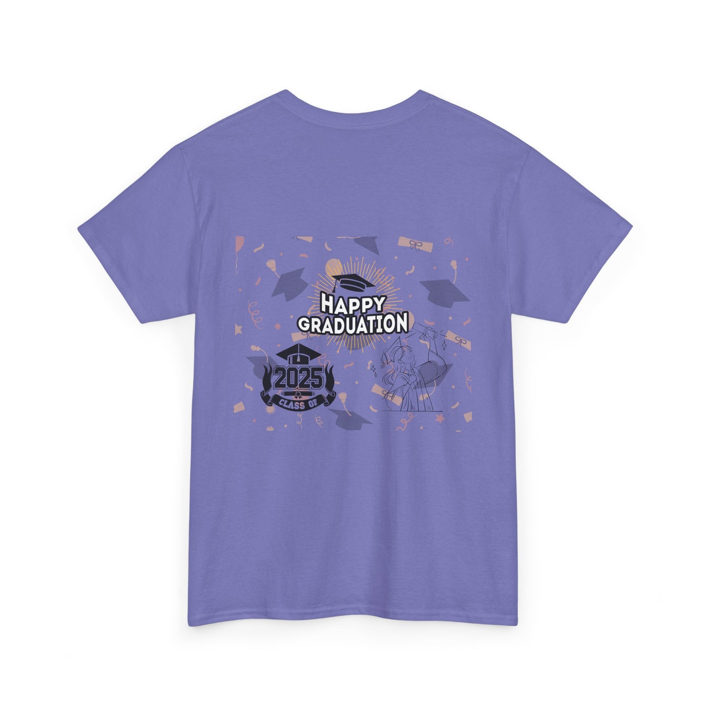 2025 Graduate Heavy Cotton Tee - Happy Graduation Design