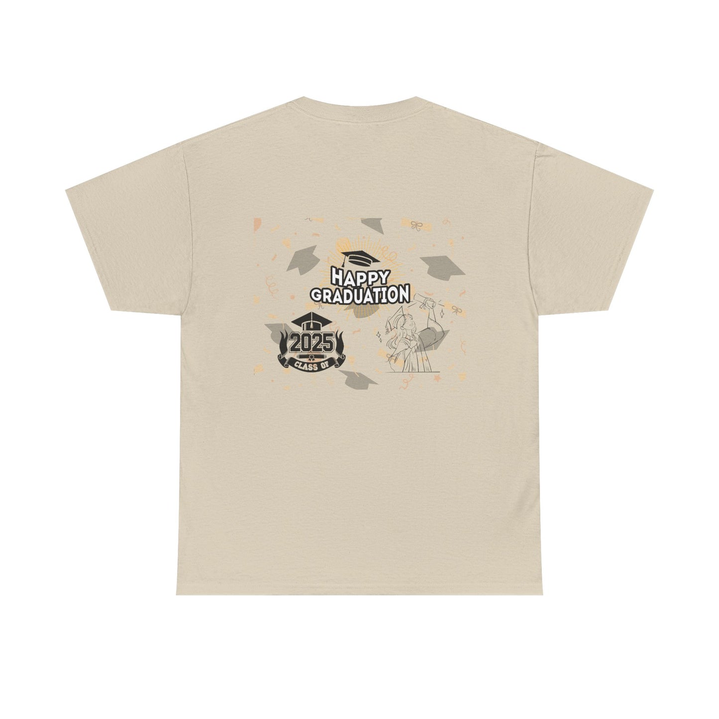2025 Graduate Heavy Cotton Tee - Happy Graduation Design