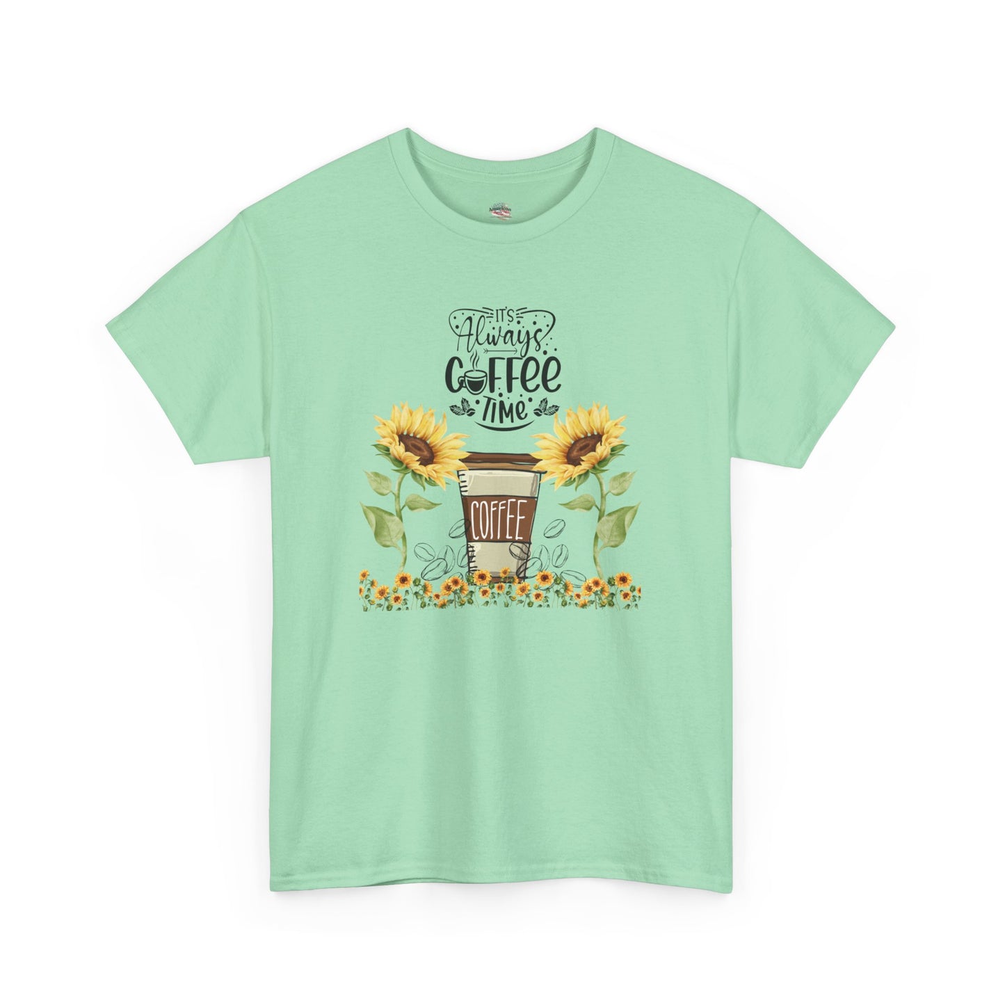 Sunflower Coffee Unisex Heavy Cotton Tee - Perfect for Coffee Lovers