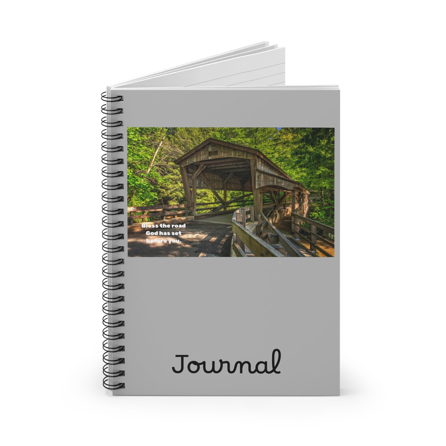 Rustic Covered Bridge Spiral Notebook - Perfect for Nature Lovers, Journaling, Travel Notes, Gifts, and More!