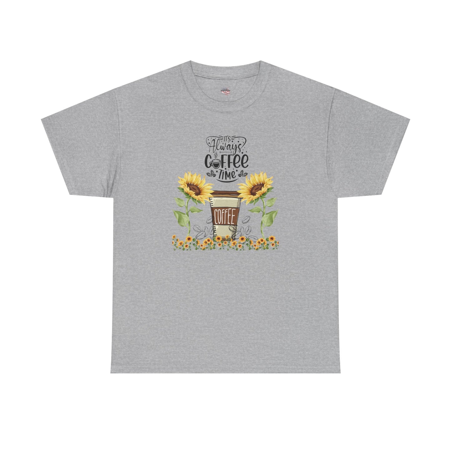Sunflower Coffee Unisex Heavy Cotton Tee - Perfect for Coffee Lovers