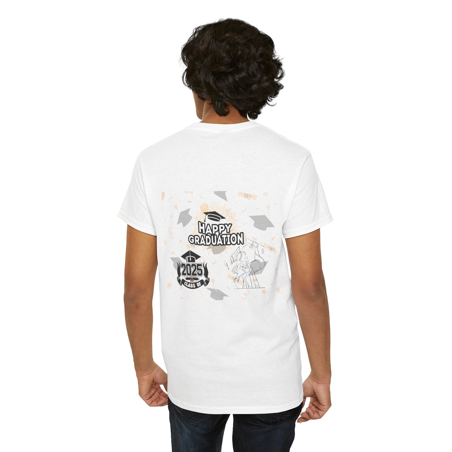 2025 Graduate Heavy Cotton Tee - Happy Graduation Design