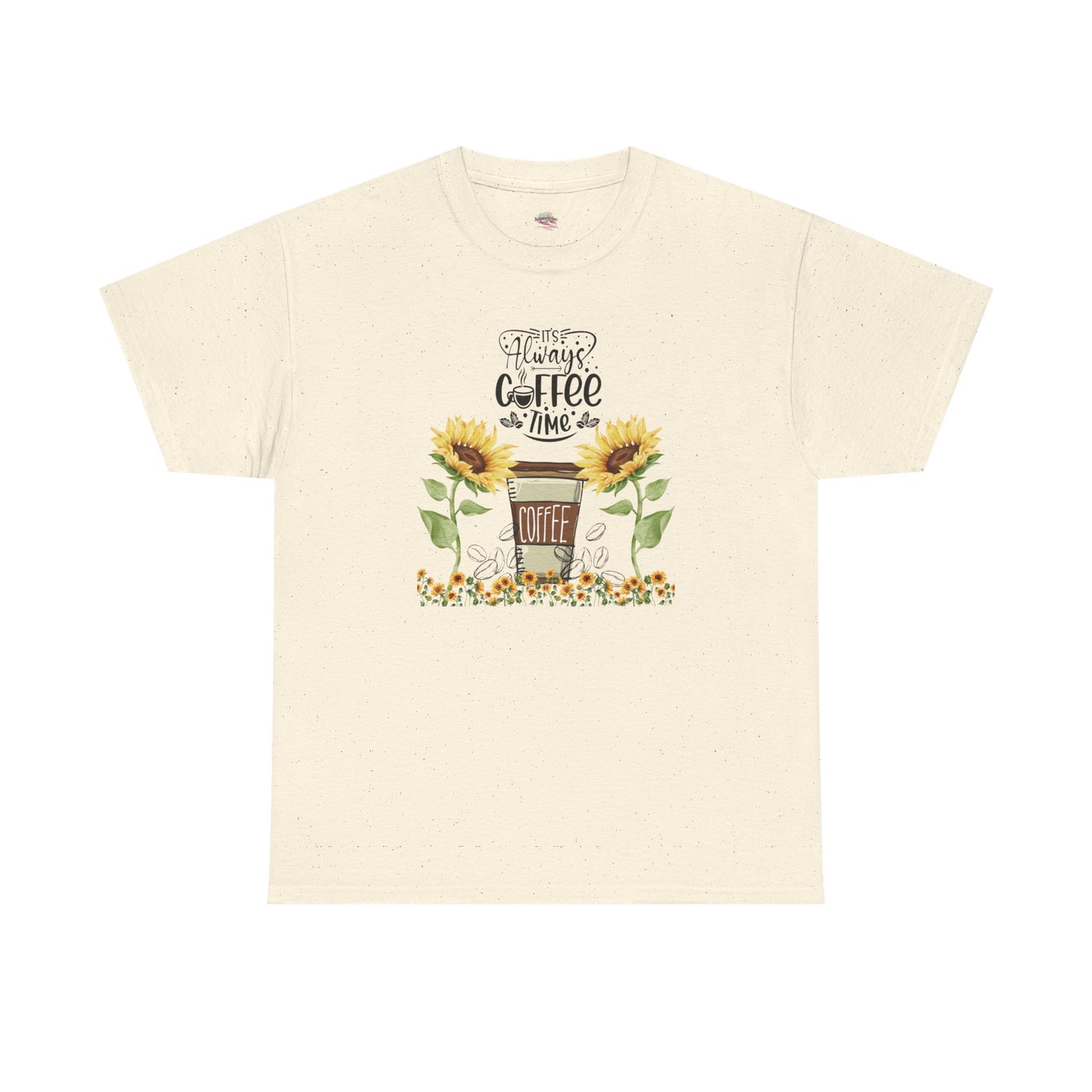 Sunflower Coffee Unisex Heavy Cotton Tee - Perfect for Coffee Lovers