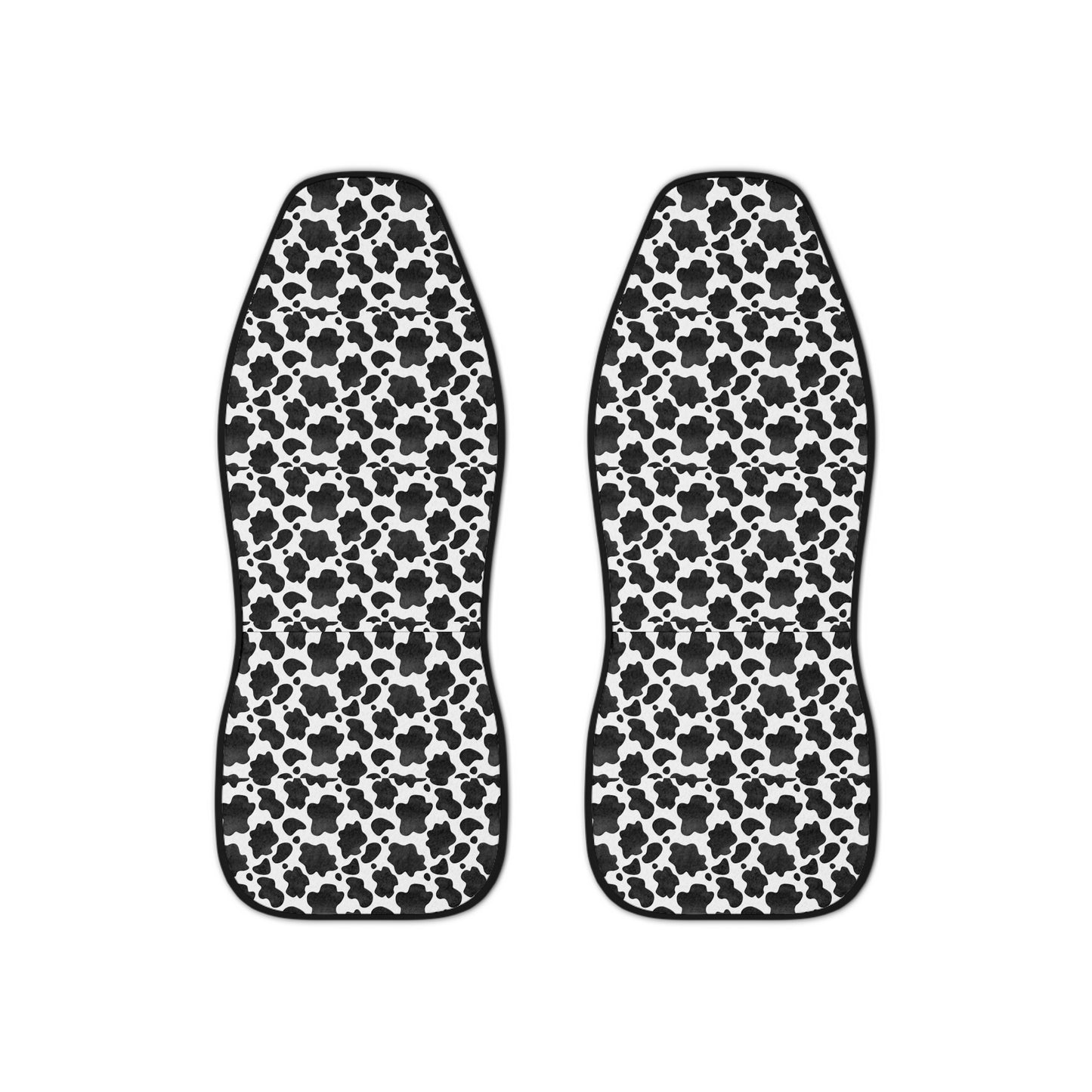 Stylish Black and White Floral Car Seat Covers - Trendy Auto Interior Accessories
