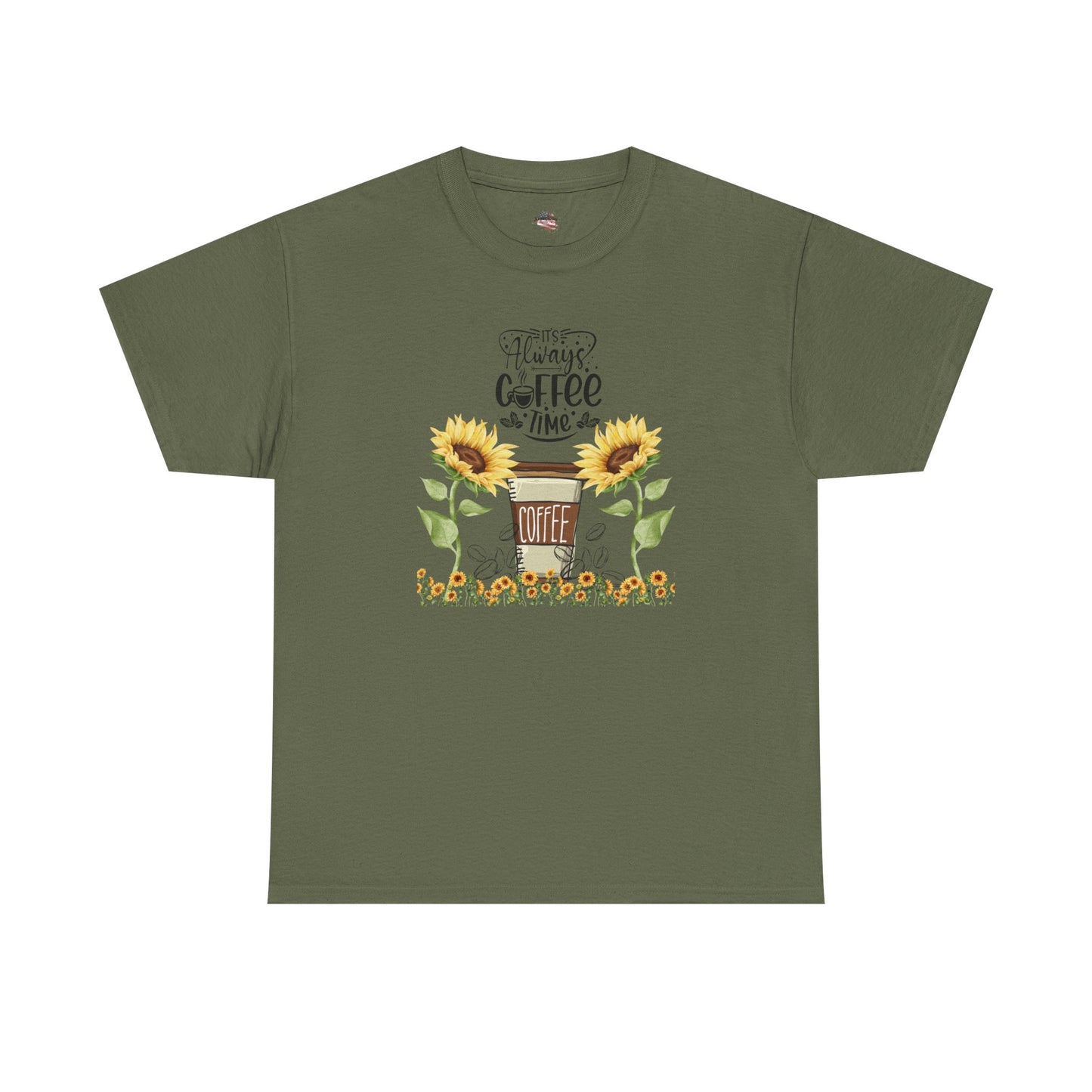 Sunflower Coffee Unisex Heavy Cotton Tee - Perfect for Coffee Lovers