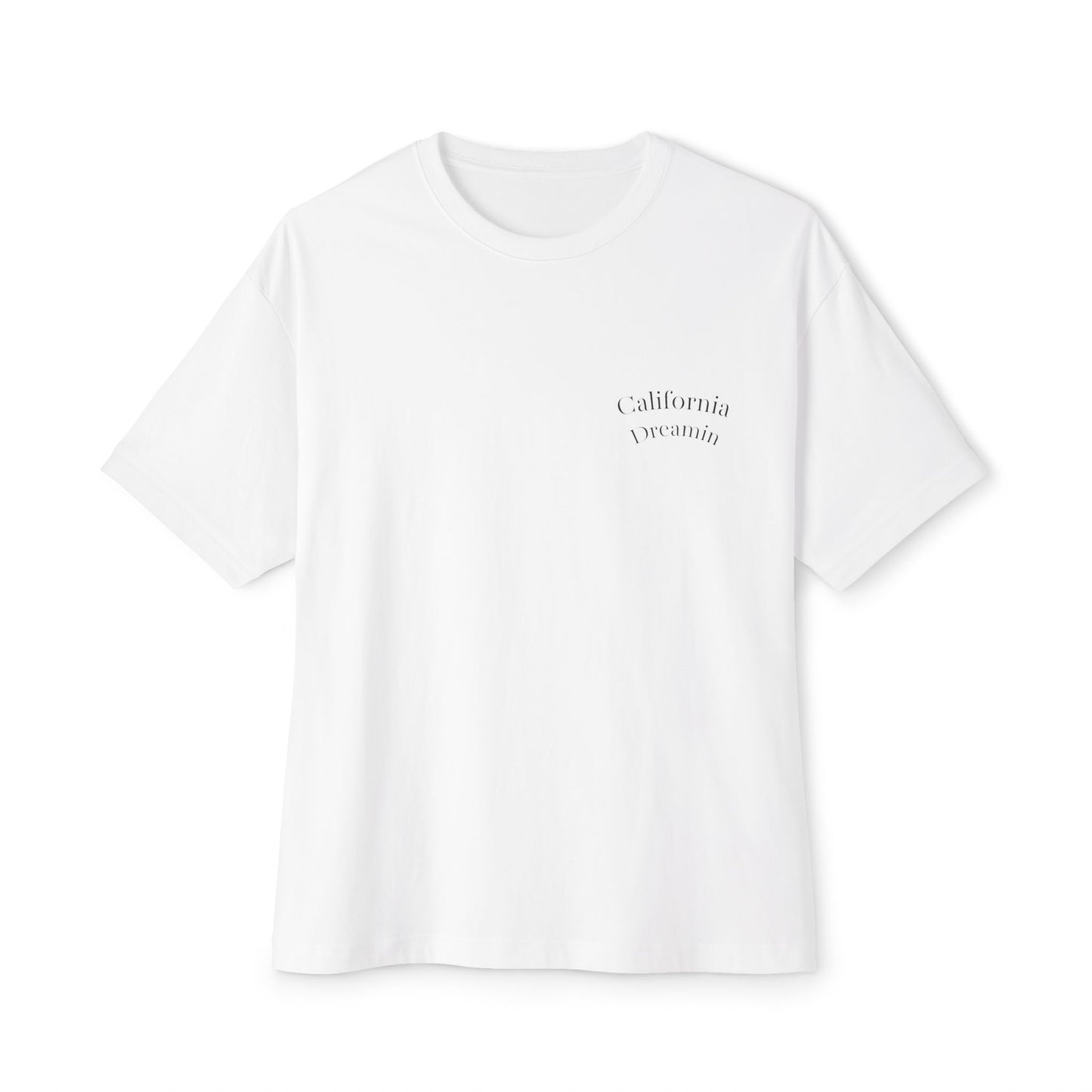 California Dreamin' Oversized Tee - Unisex Boxy T-Shirt with Sunset Graphic