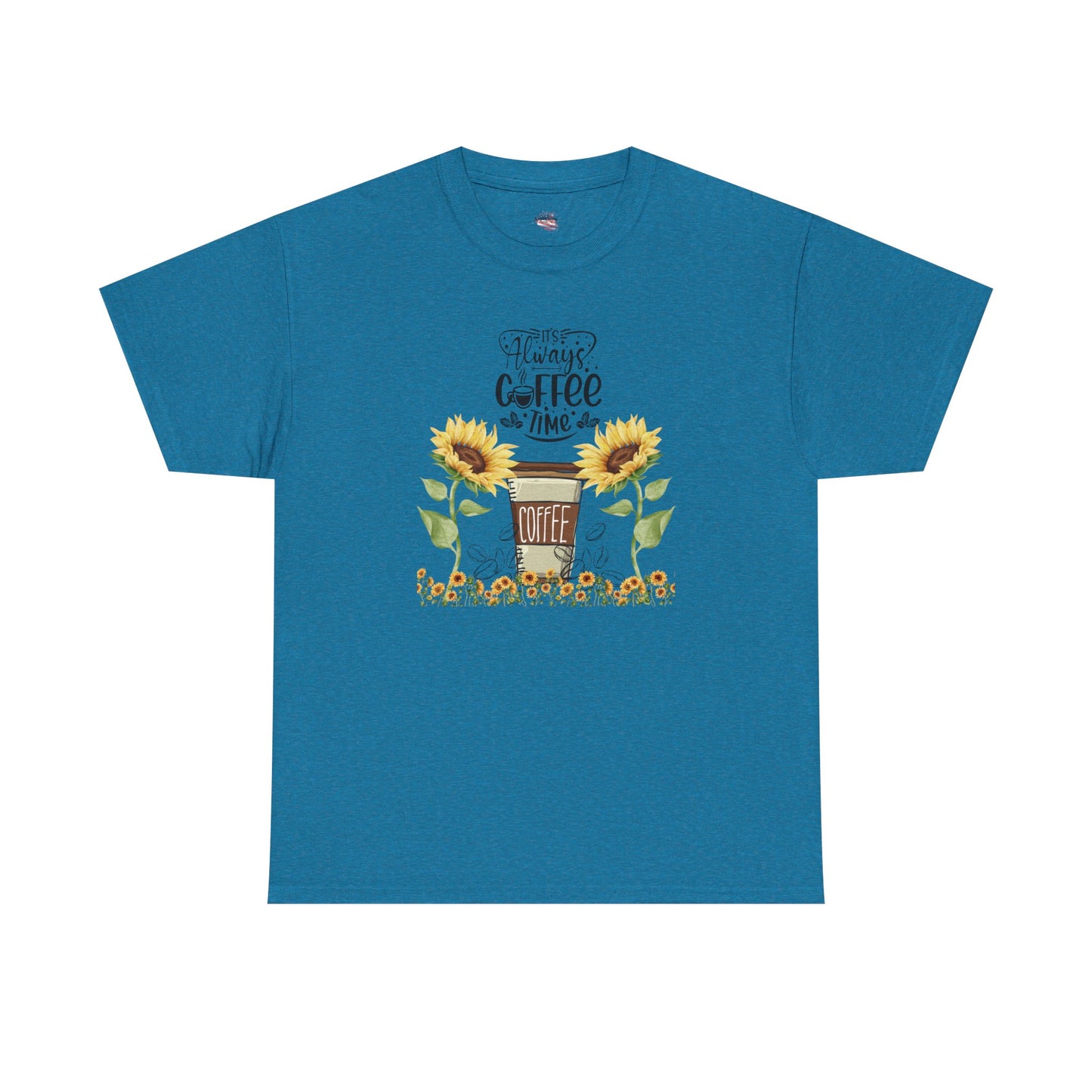Sunflower Coffee Unisex Heavy Cotton Tee - Perfect for Coffee Lovers