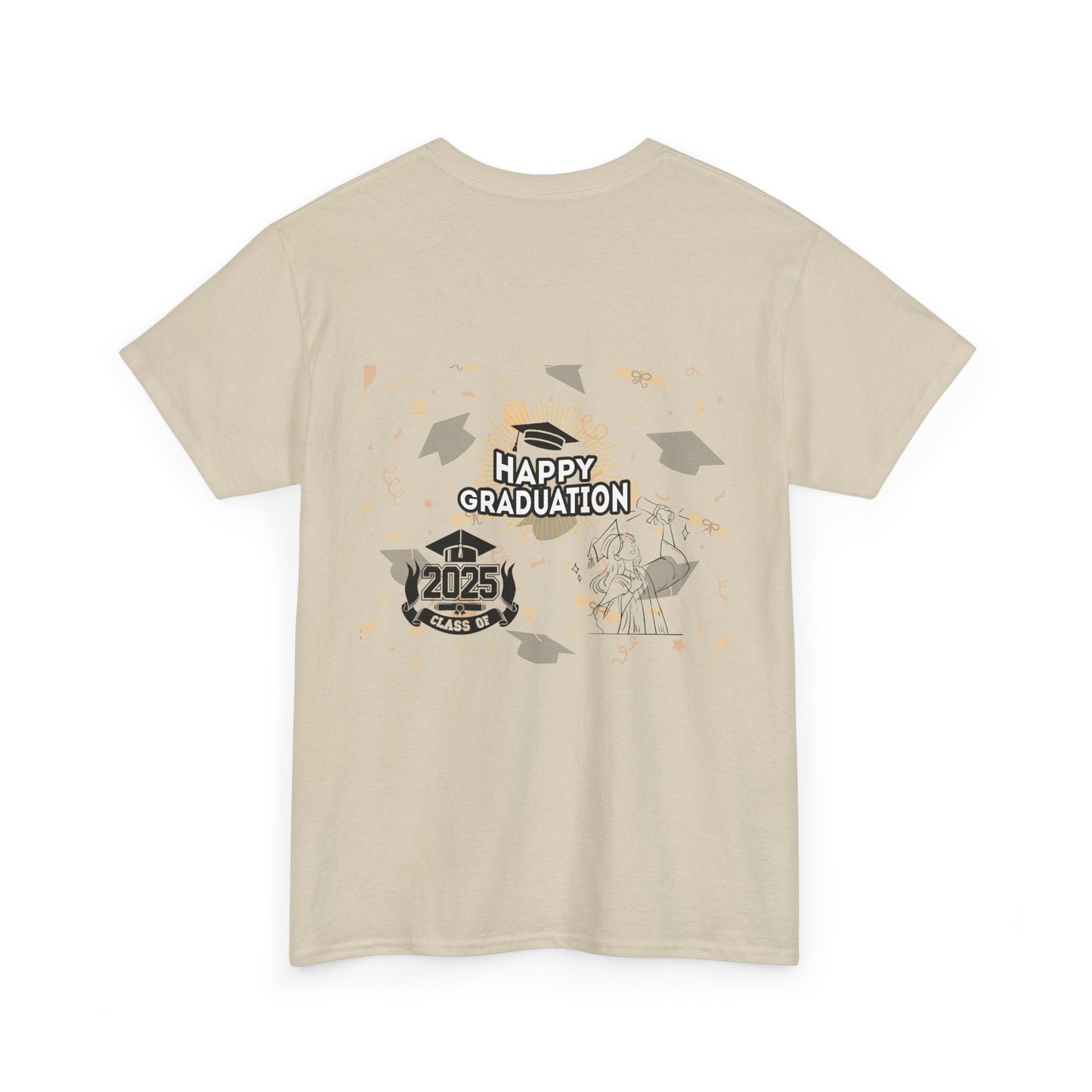 2025 Graduate Heavy Cotton Tee - Happy Graduation Design