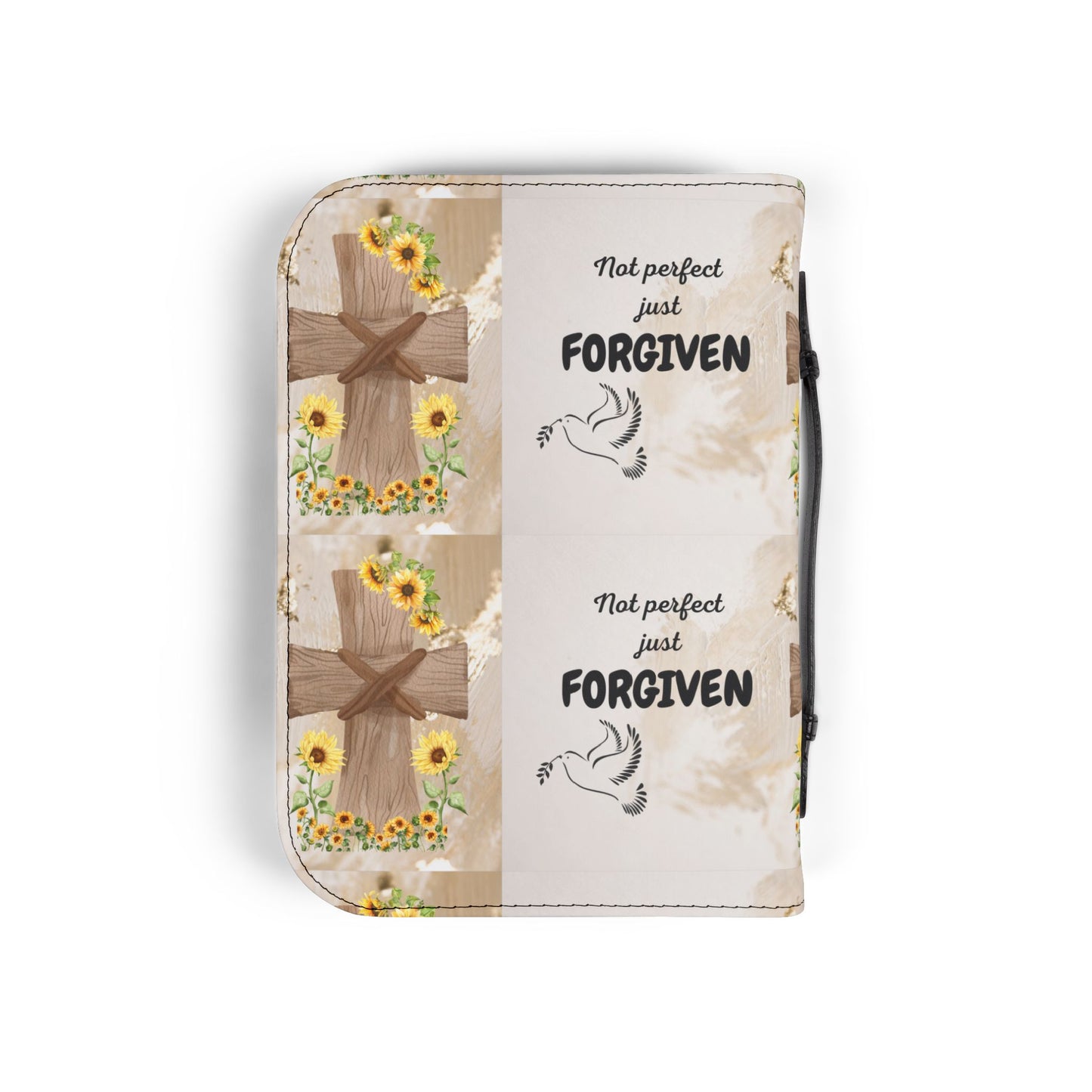 Bible Cover with Inspirational Design, Perfect for Gifts, Church, Journaling, Prayer, and Daily Use, Not Perfect Just Forgiven