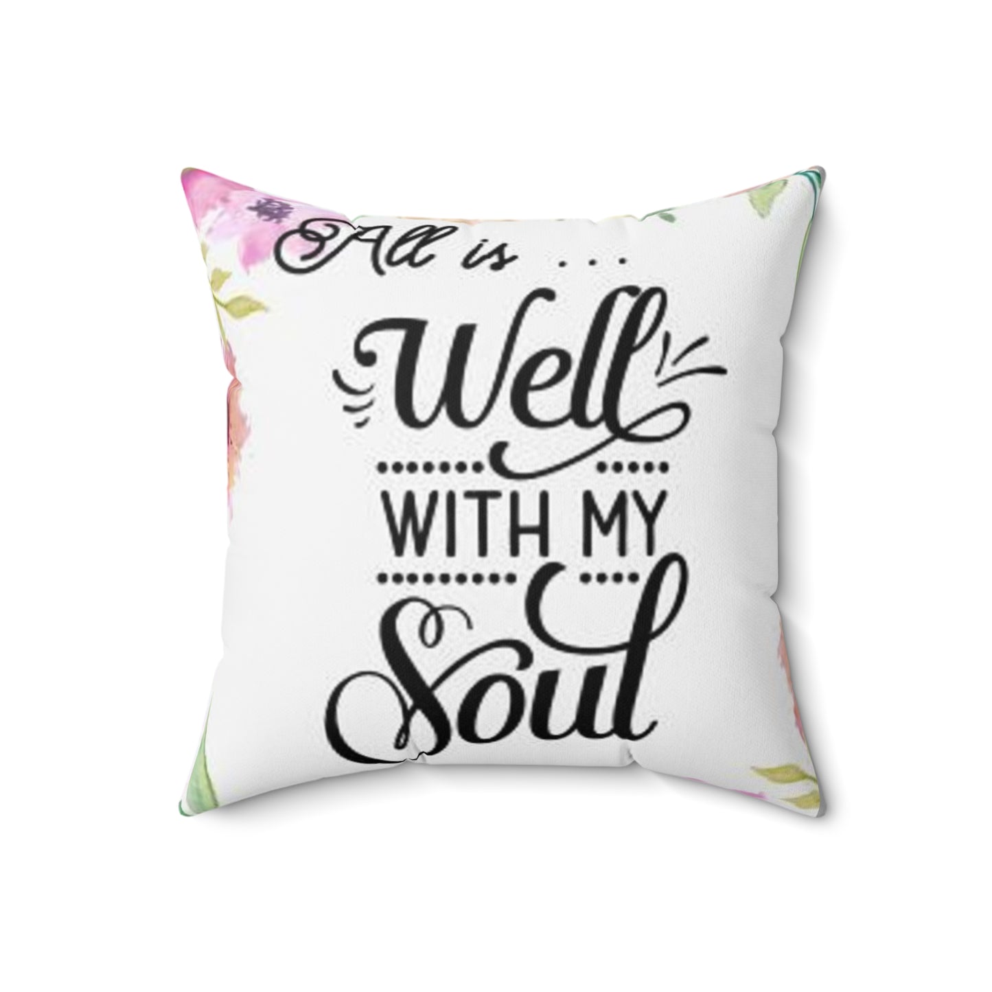 All is Well Decorative Pillow - Floral Comfort for Home Decor