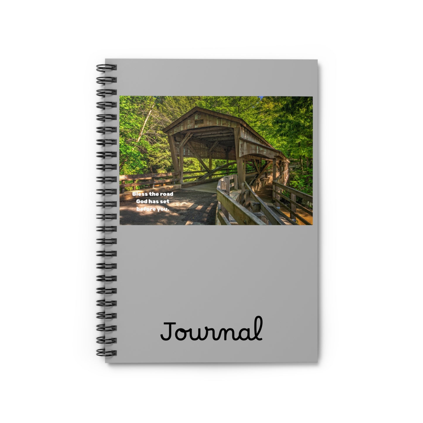 Rustic Covered Bridge Spiral Notebook - Perfect for Nature Lovers, Journaling, Travel Notes, Gifts, and More!