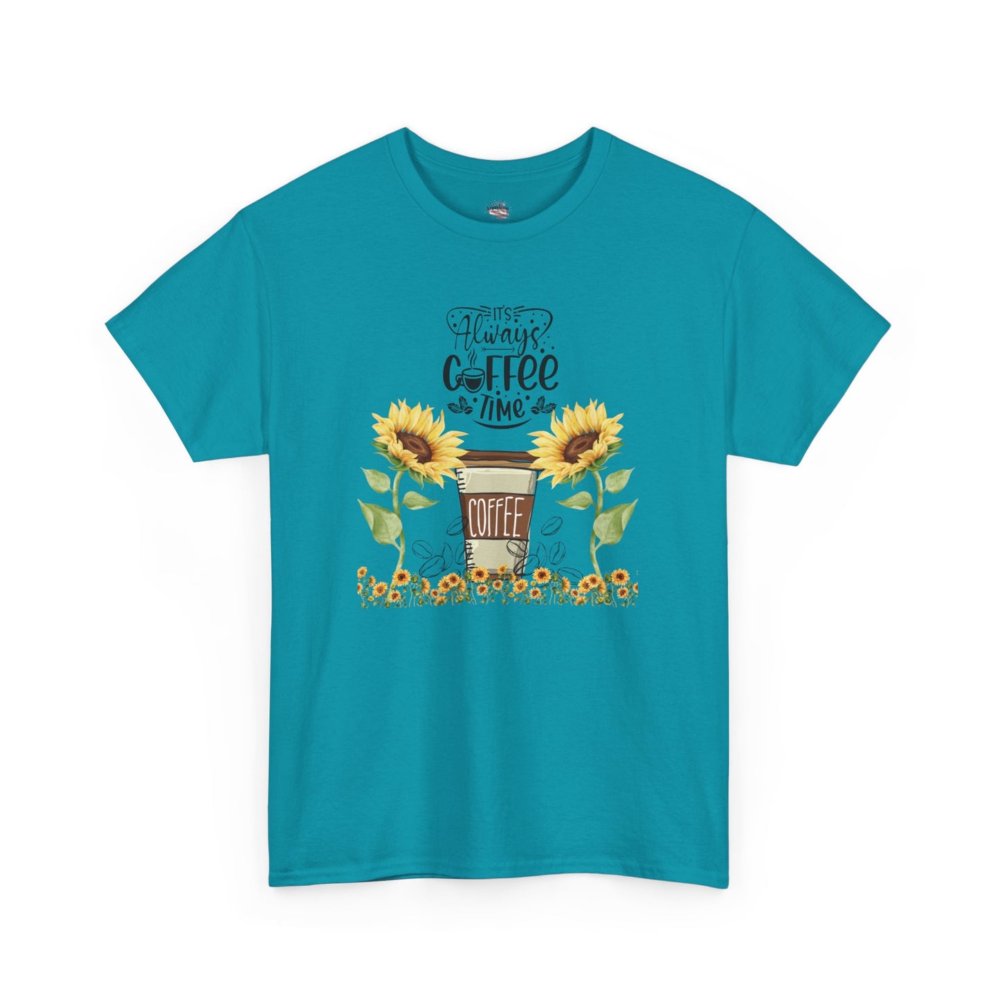 Sunflower Coffee Unisex Heavy Cotton Tee - Perfect for Coffee Lovers