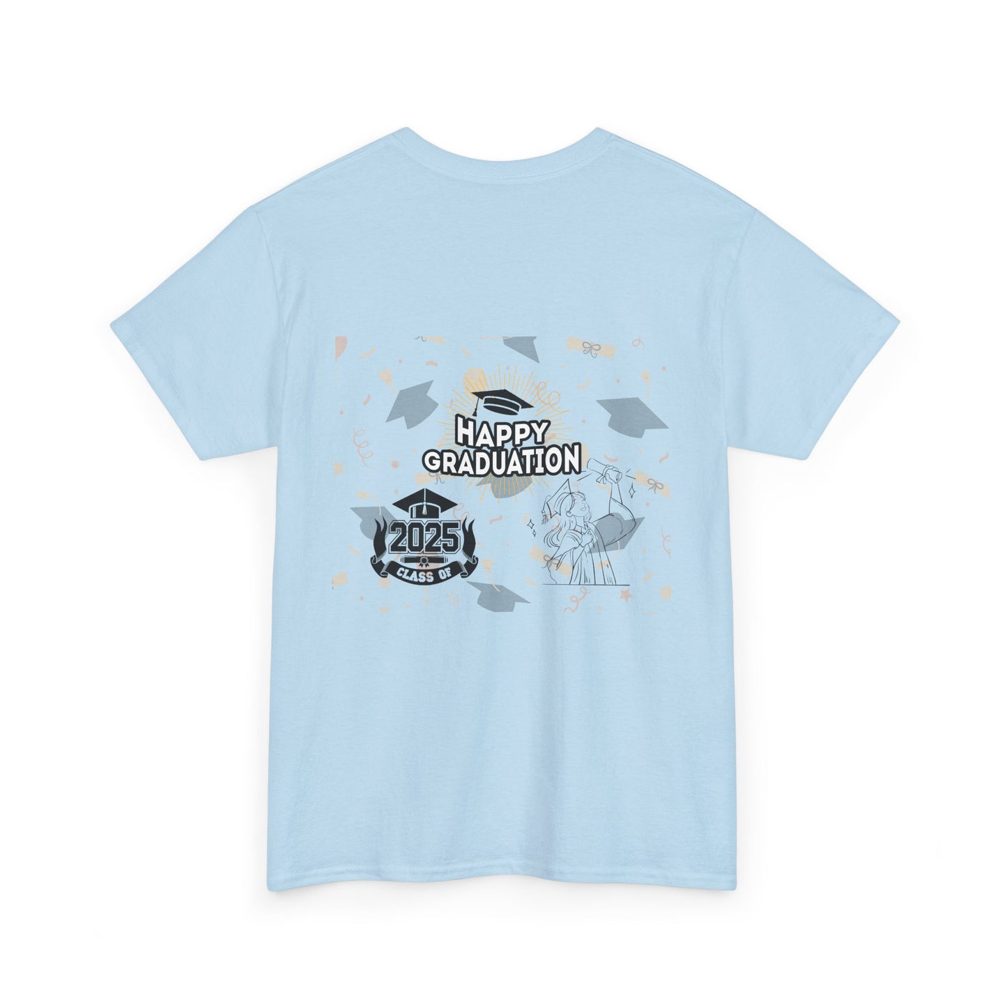 2025 Graduate Heavy Cotton Tee - Happy Graduation Design