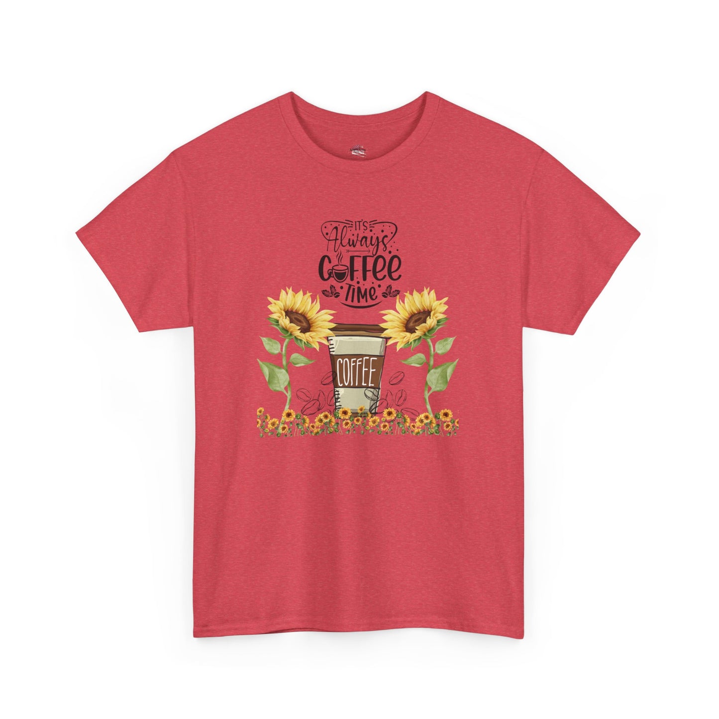 Sunflower Coffee Unisex Heavy Cotton Tee - Perfect for Coffee Lovers