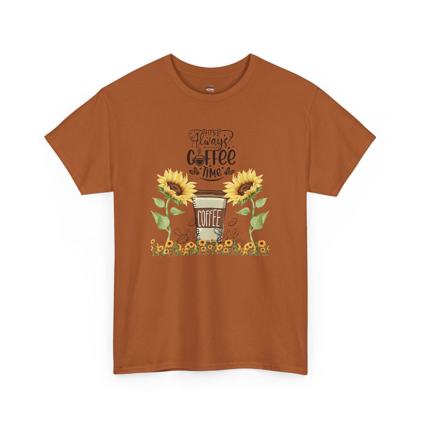 Sunflower Coffee Unisex Heavy Cotton Tee - Perfect for Coffee Lovers