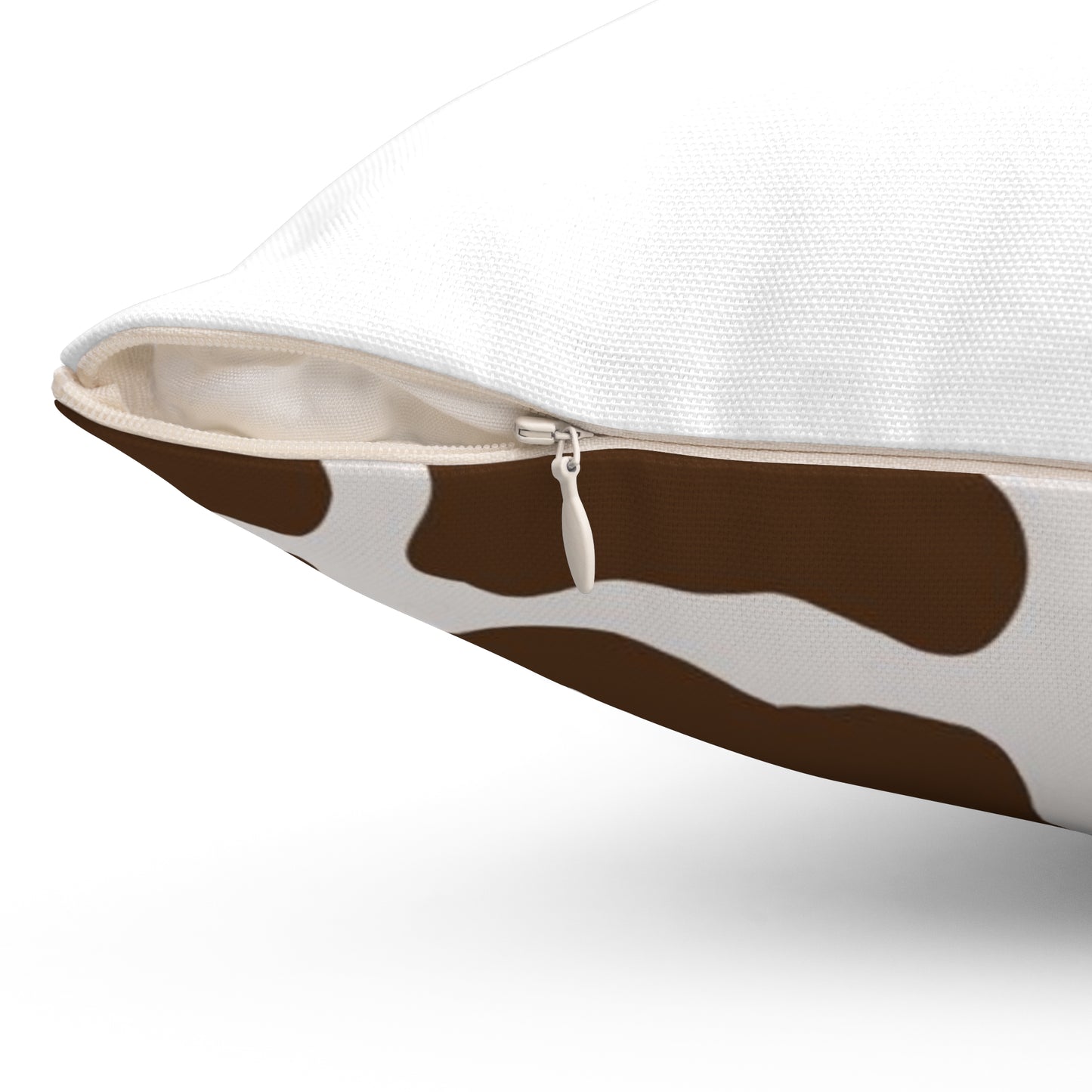 Cowboy University Square Pillow - Rustic Home Decor with Cow Print
