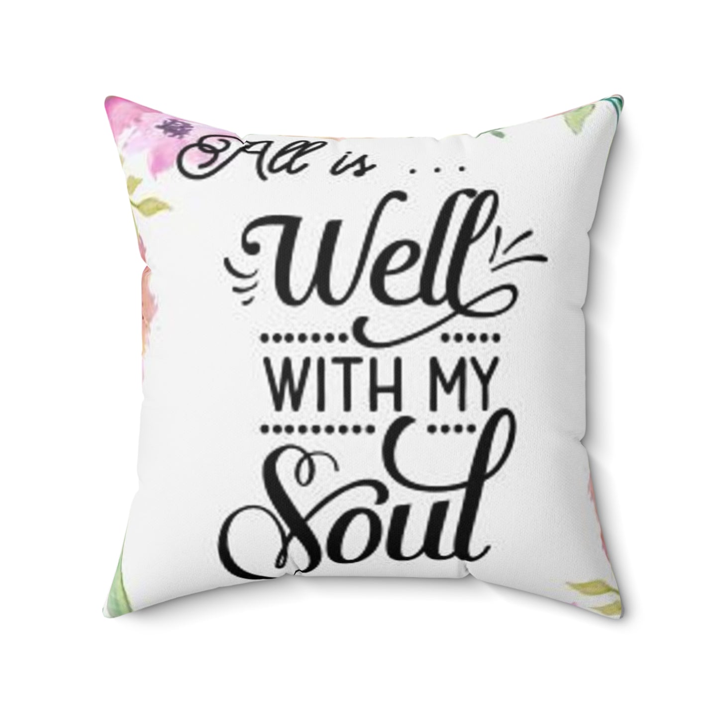All is Well Decorative Pillow - Floral Comfort for Home Decor