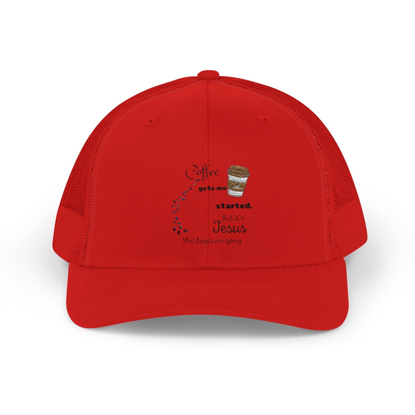 Coffee & Jesus Snapback Trucker Cap - Motivational Hat for Coffee Lovers