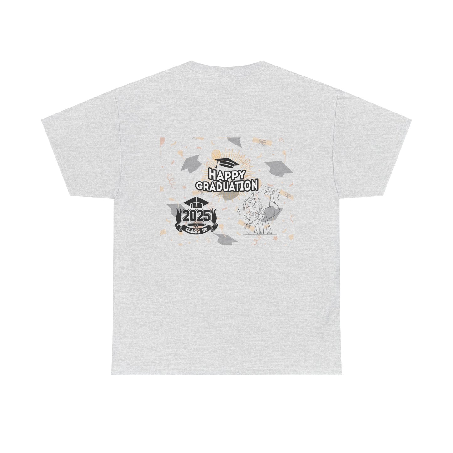 2025 Graduate Heavy Cotton Tee - Happy Graduation Design