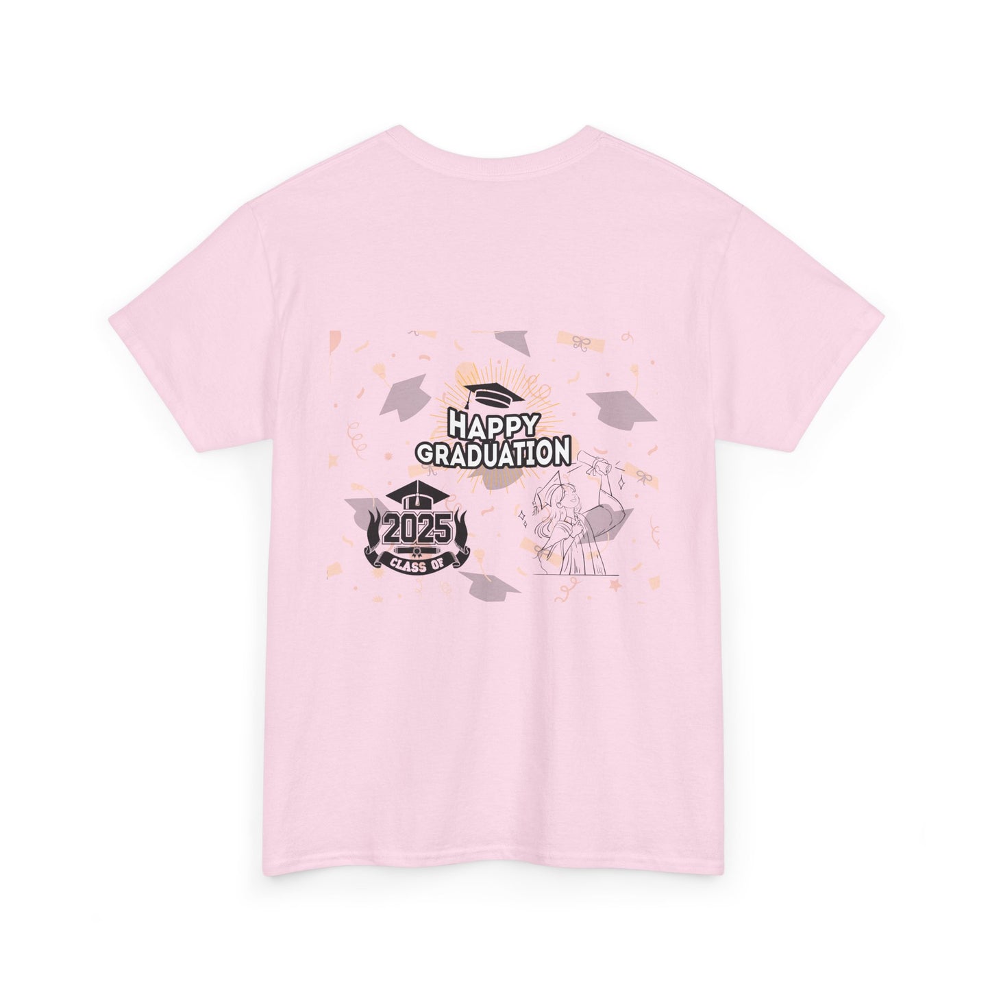 2025 Graduate Heavy Cotton Tee - Happy Graduation Design