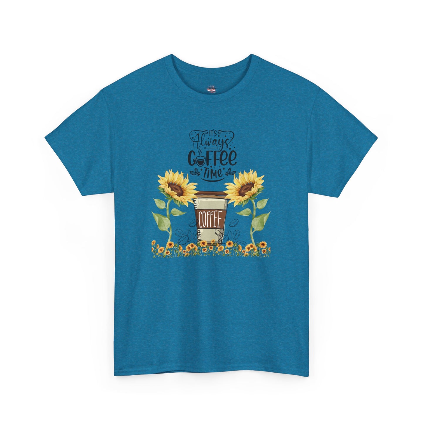 Sunflower Coffee Unisex Heavy Cotton Tee - Perfect for Coffee Lovers