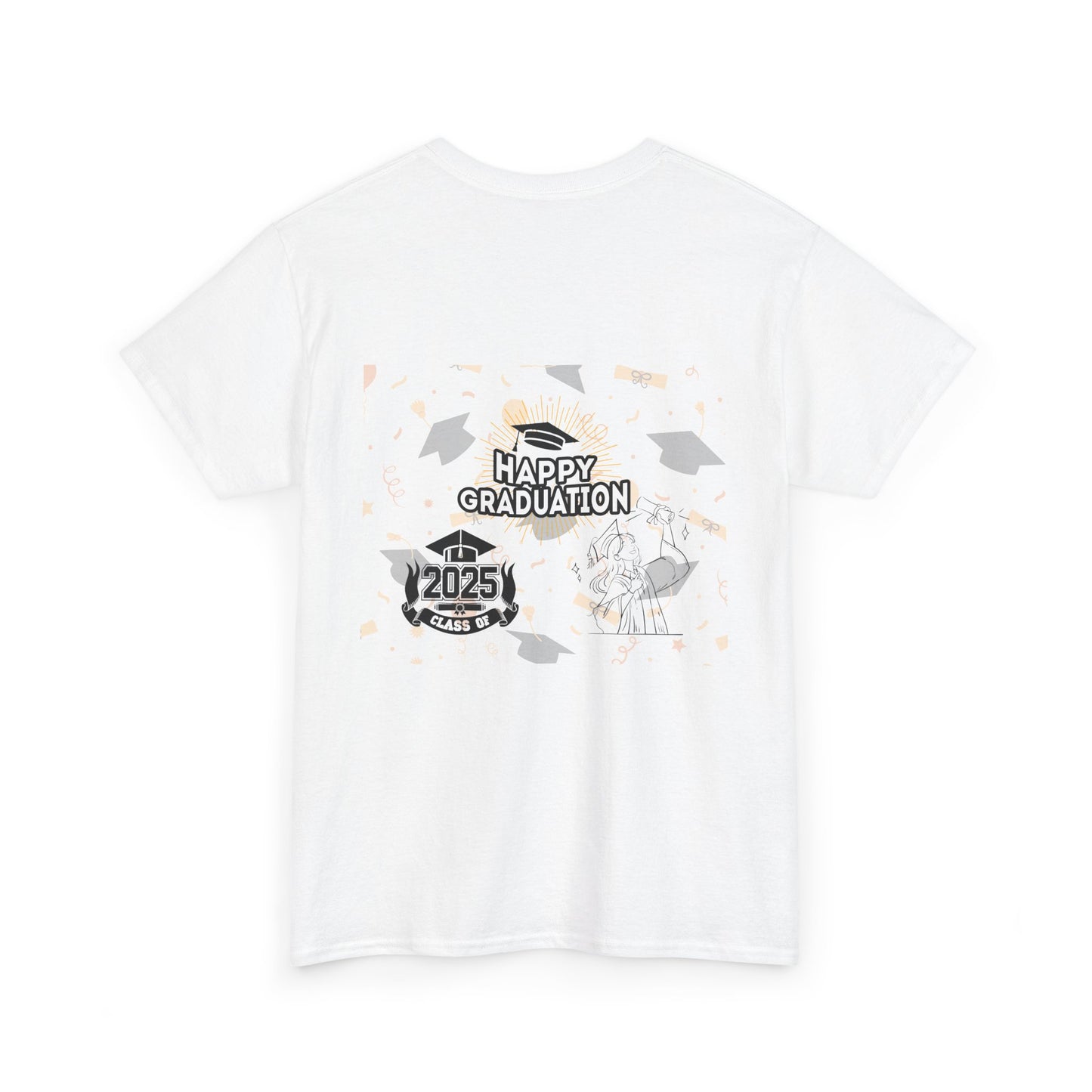 2025 Graduate Heavy Cotton Tee - Happy Graduation Design
