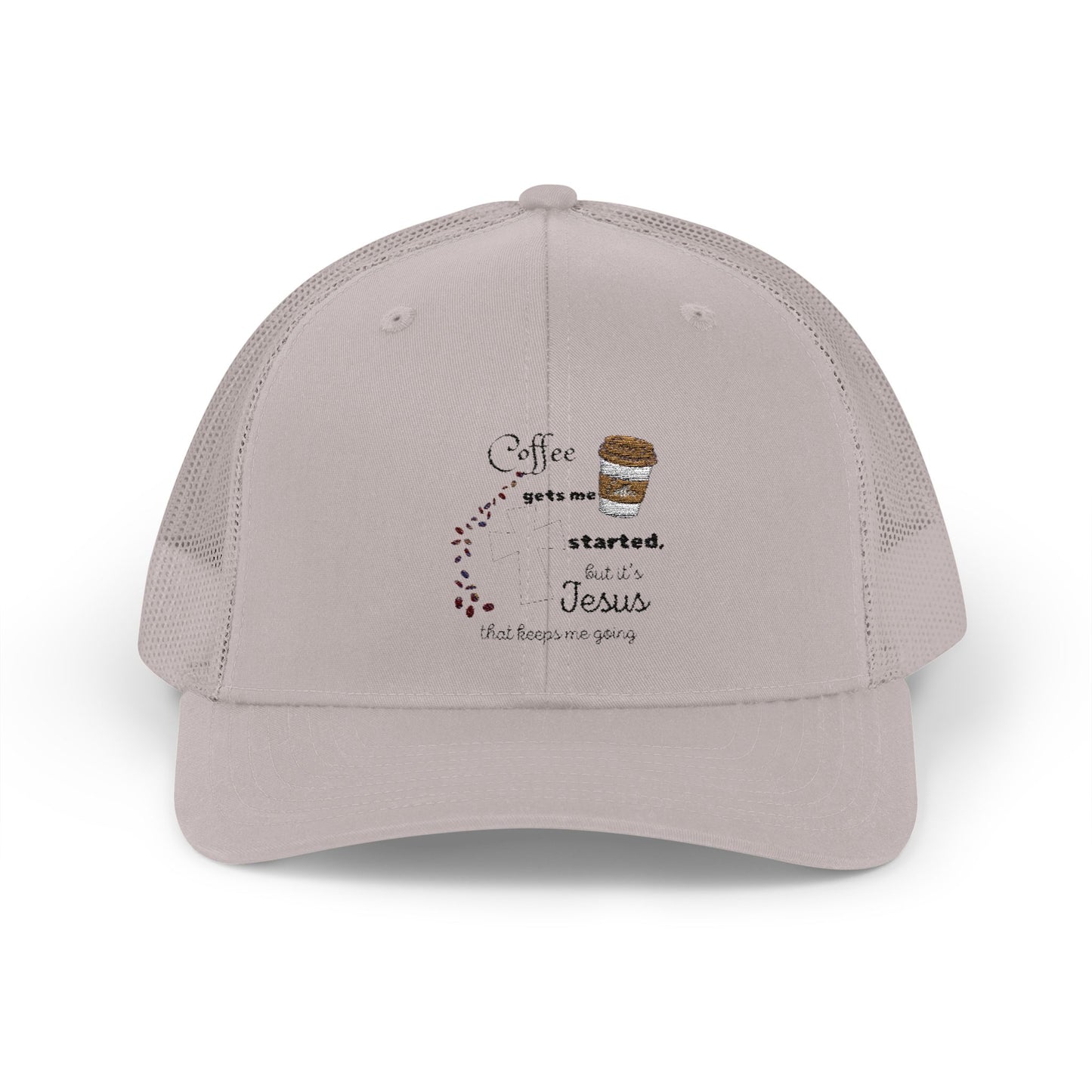Coffee & Jesus Snapback Trucker Cap - Motivational Hat for Coffee Lovers