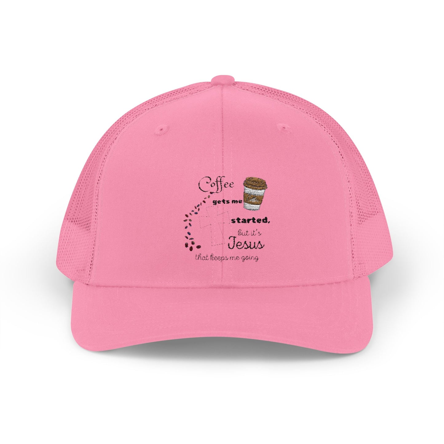 Coffee & Jesus Snapback Trucker Cap - Motivational Hat for Coffee Lovers