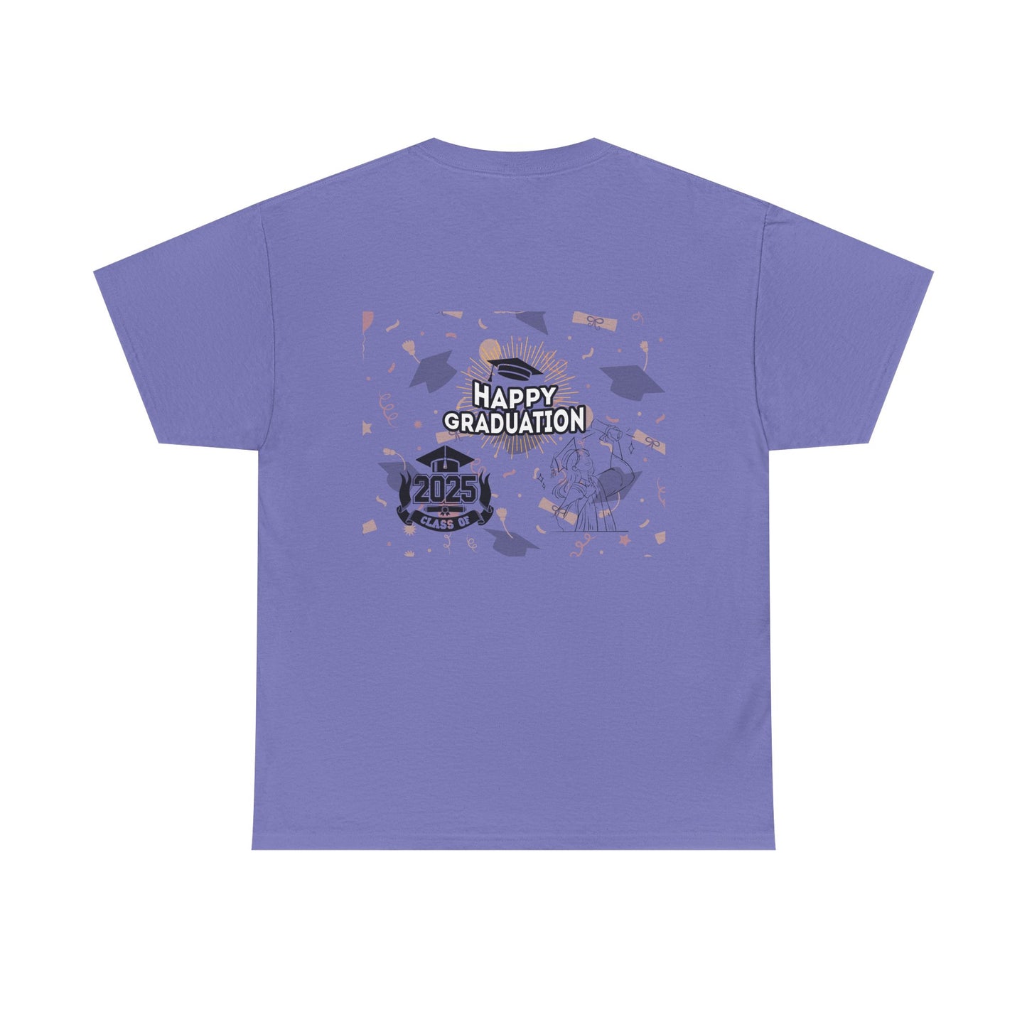 2025 Graduate Heavy Cotton Tee - Happy Graduation Design