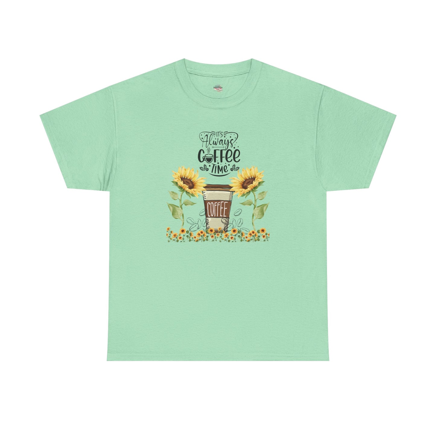 Sunflower Coffee Unisex Heavy Cotton Tee - Perfect for Coffee Lovers