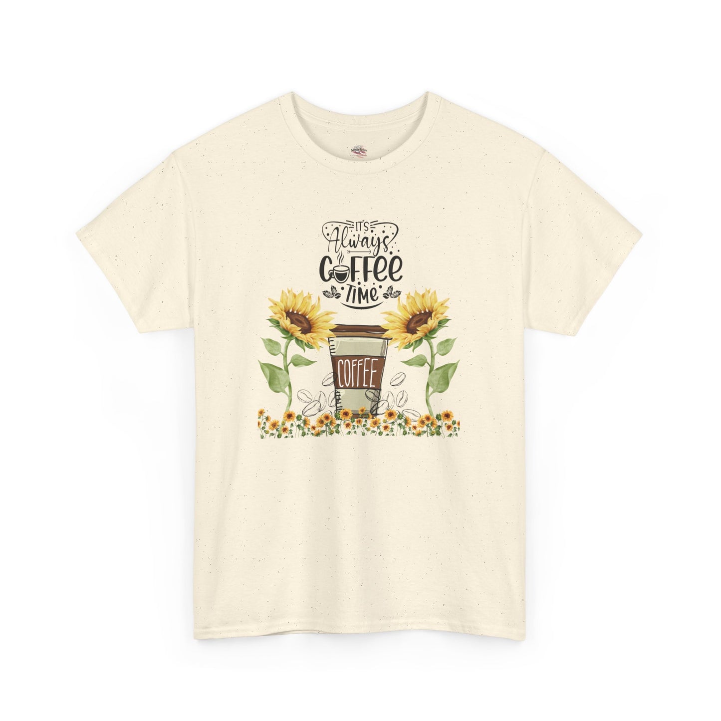 Sunflower Coffee Unisex Heavy Cotton Tee - Perfect for Coffee Lovers