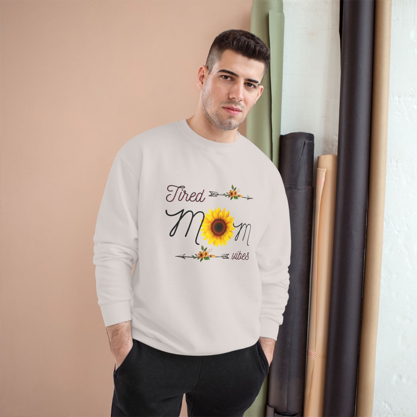 Tired Mom Sweatshirt with Sunshine Vibes
