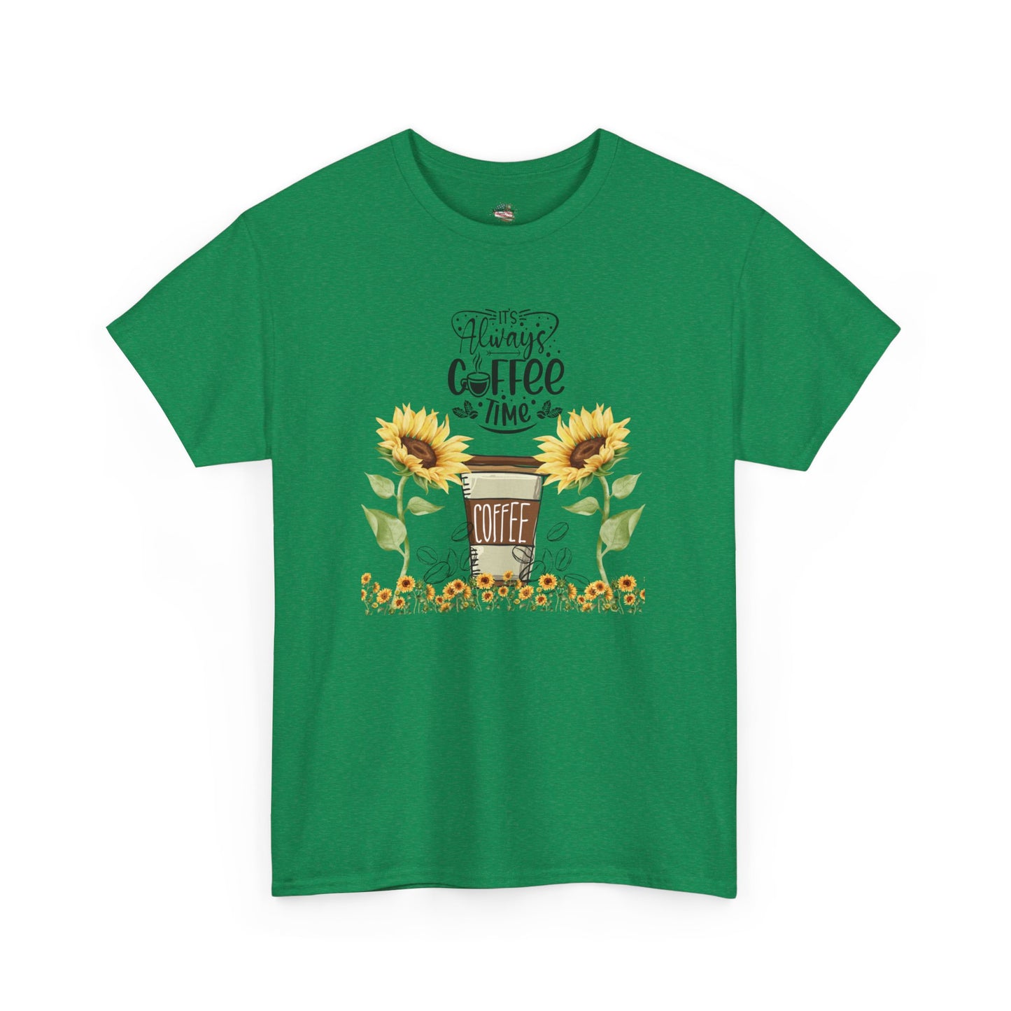 Sunflower Coffee Unisex Heavy Cotton Tee - Perfect for Coffee Lovers