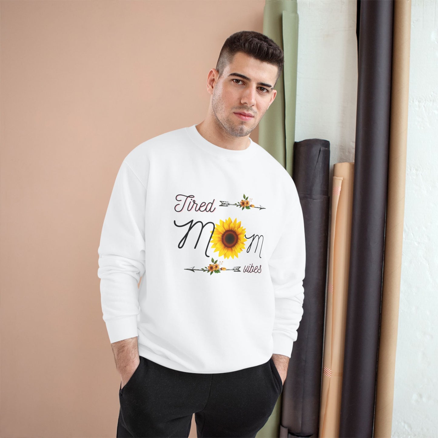 Tired Mom Sweatshirt with Sunshine Vibes