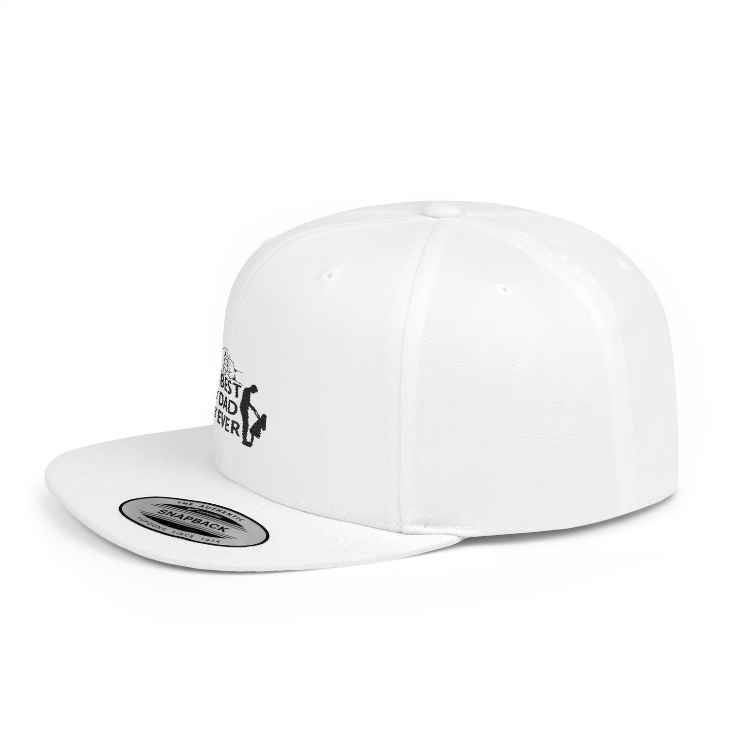 Best Dad Ever Flat Bill Snapback Hat
