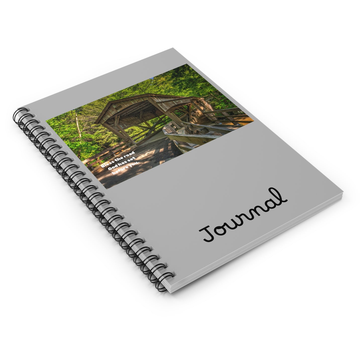 Rustic Covered Bridge Spiral Notebook - Perfect for Nature Lovers, Journaling, Travel Notes, Gifts, and More!