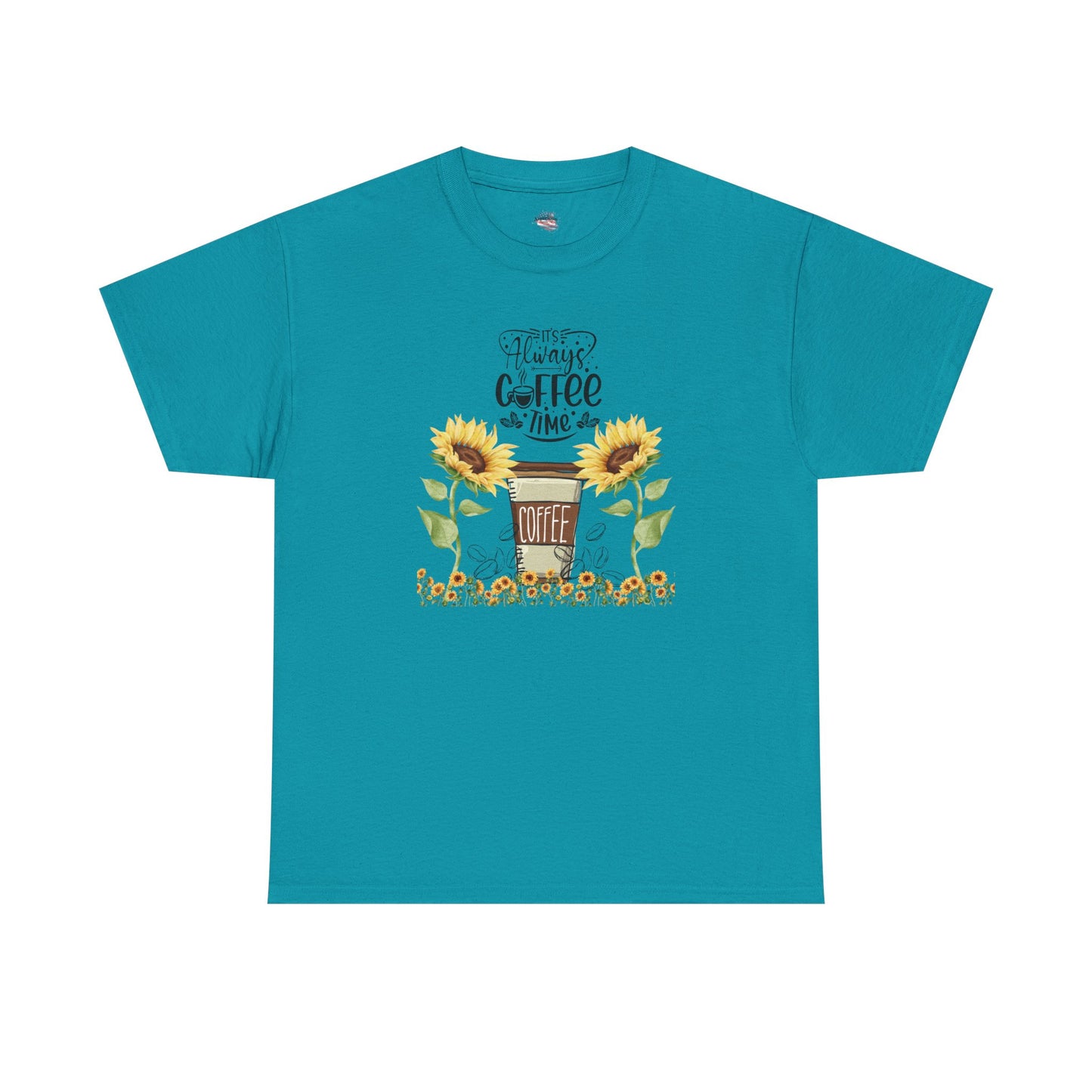 Sunflower Coffee Unisex Heavy Cotton Tee - Perfect for Coffee Lovers