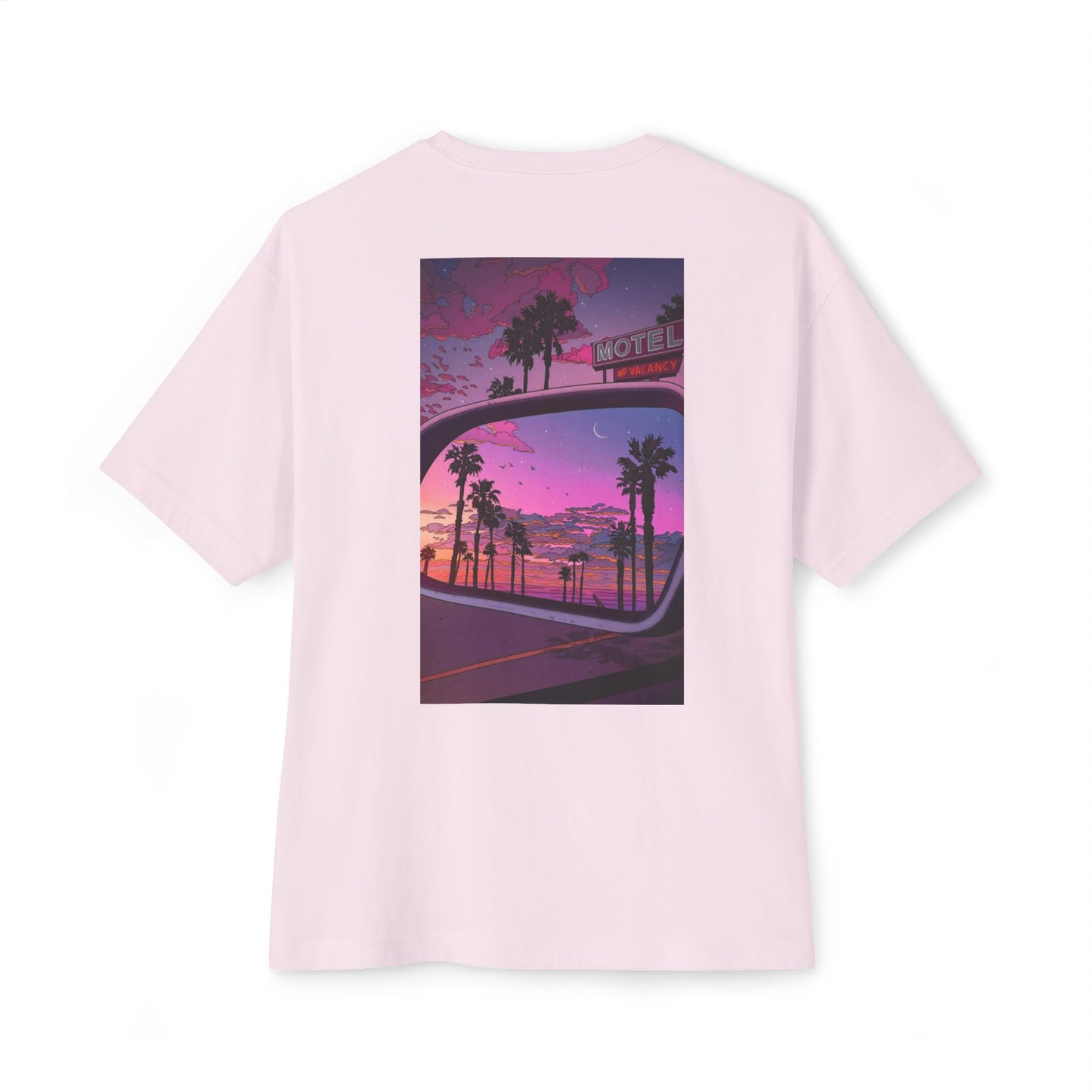 California Dreamin' Oversized Tee - Unisex Boxy T-Shirt with Sunset Graphic