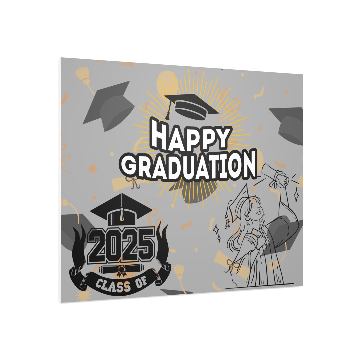Graduation Foam Board Sign – Happy Graduation 2025 Decoration